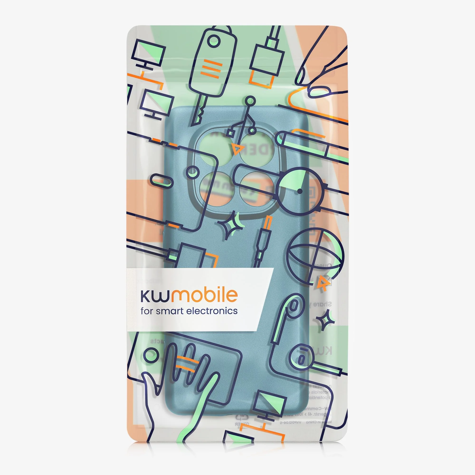 kwmobile Handyhülle kompatibel mit Xiaomi Redmi Note 14 Pro 5G / Poco X7 Hülle - weiche Silikon Case metallisch schimmernd in Metallic Karibikblau - Image 6