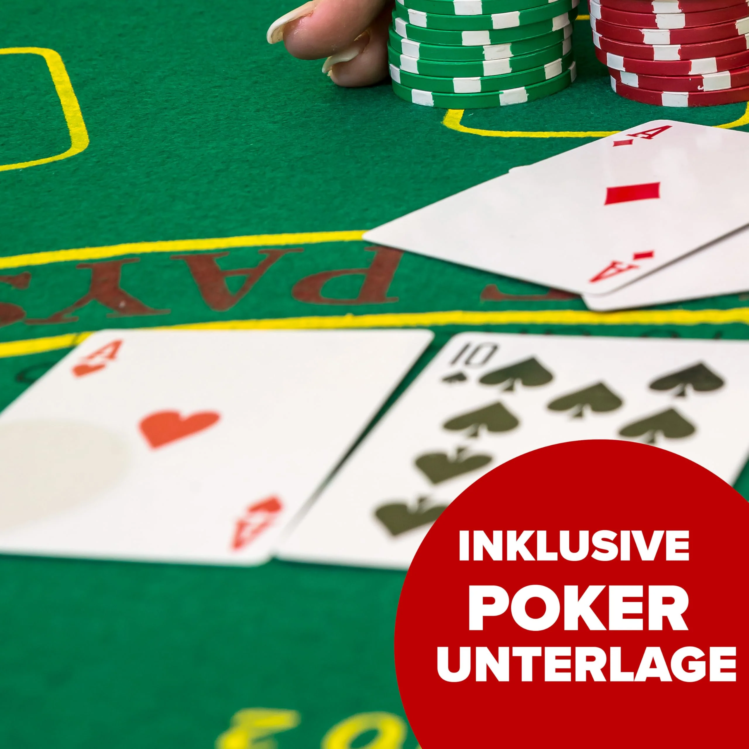 Kyto Pokerkoffer 300-tlg. Poker Set - Ideales Texas Holdem Set - Mit Koffer, Pokerchips, Pokerkarten und Pokermatte - Perfektes Pokerspiel für Profis und Anfänger im Cash Game und Turnier Poker - Image 7