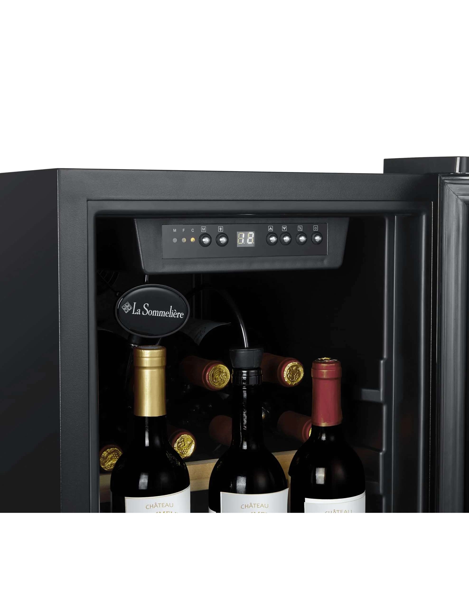 La Sommeliere - Weinkühlschrank LS38BLACK, 38Flaschen, Temperier-Servier-Weinschrank, Glastür aus UV-undurchlässigem Glas, Temperaturbereich von 5°C bis 20°C, freistehend - Image 6