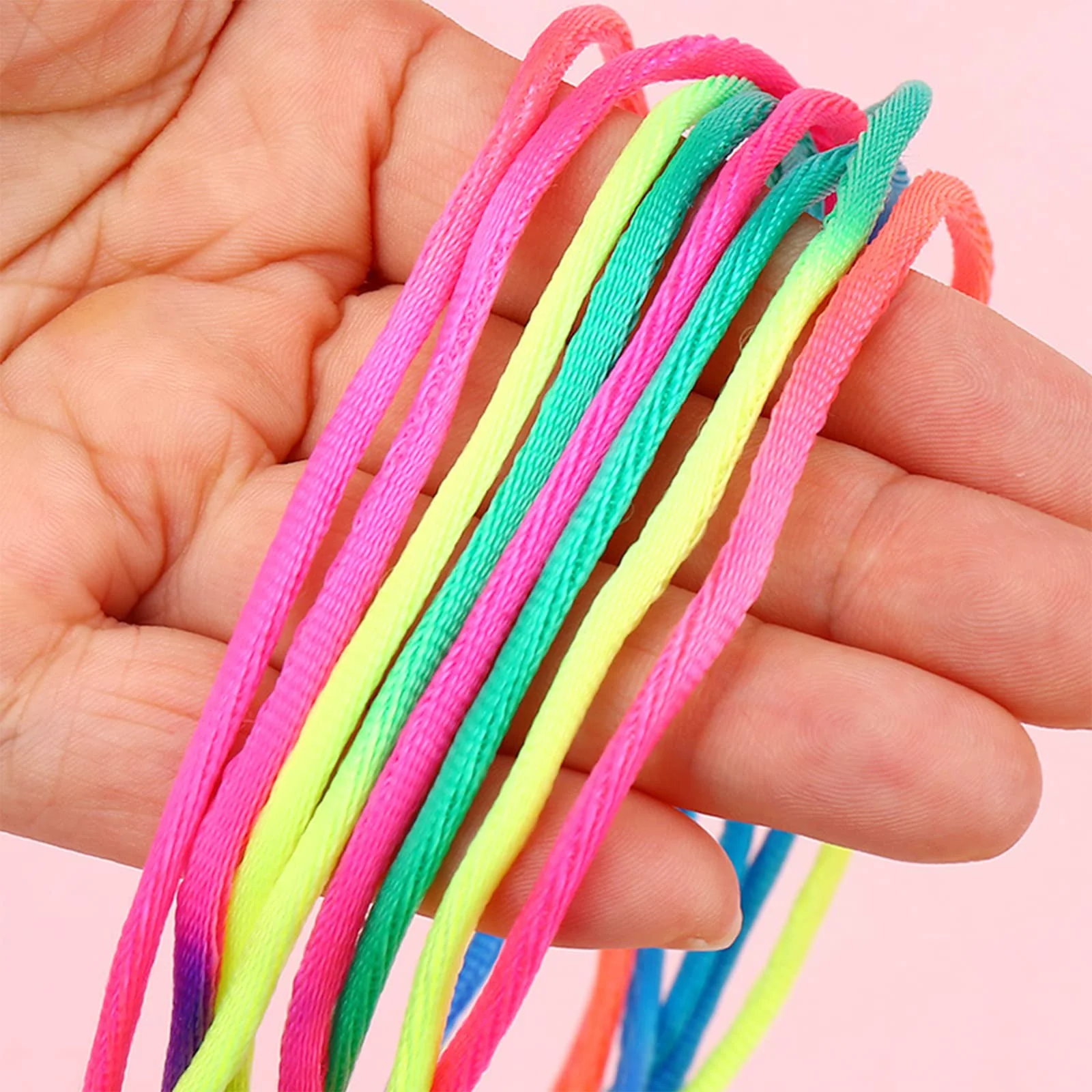 LABUYI 2 Pcs Fingertwist,Fadenspiel,Fingerspiele,Fingertwist Mit Anleitung,Flexibles Fadenspiele,Rainbow Rope,Ideal Als Kleines Geschenk, Mitgebsel Und Für Den Schulhof,Länge 160cm - Image 6