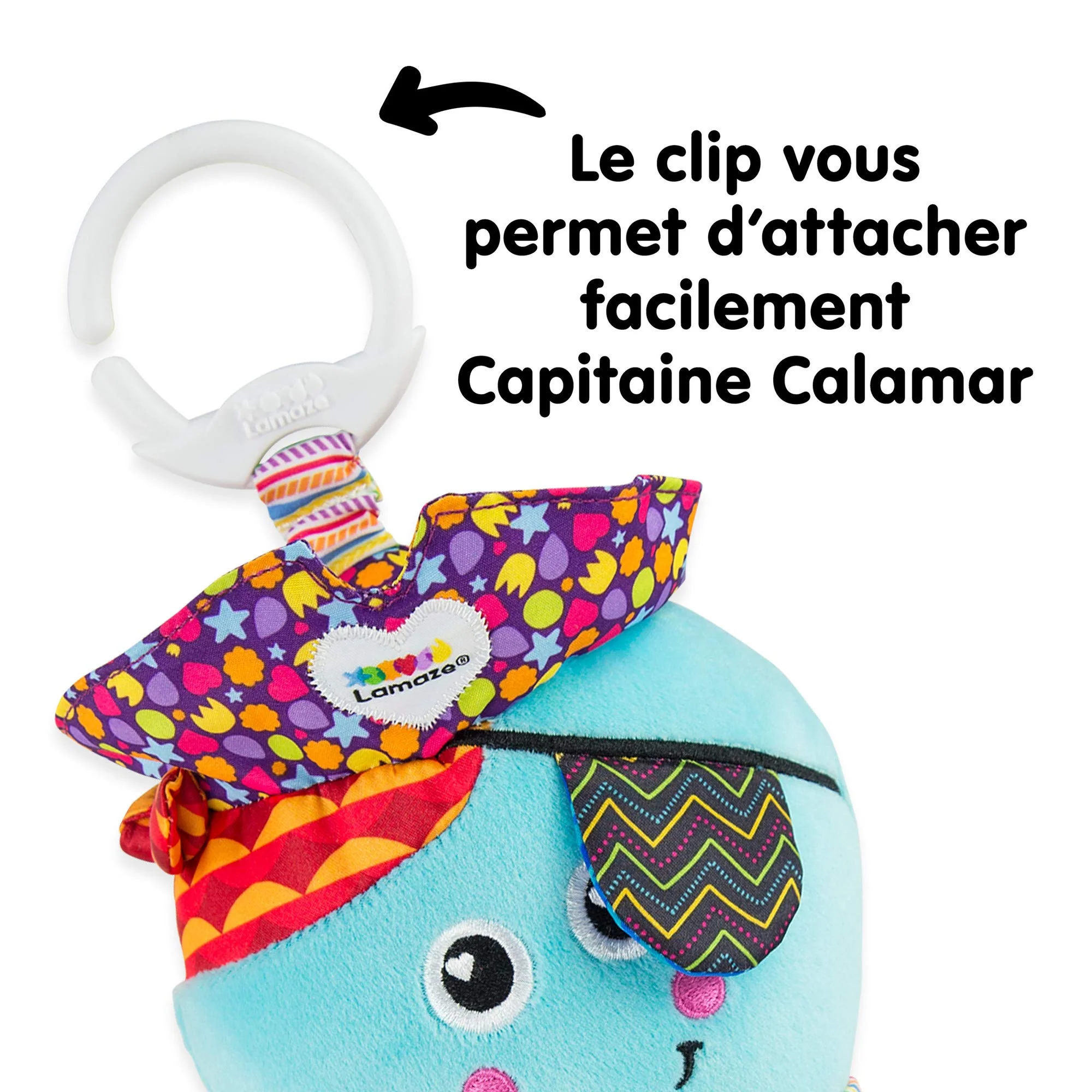 Lamaze Baby Spielzeug "Captain Calamari, die Piratenkrake" Clip & Go, Hochwertiges Kleinkindspielzeug, Stärkung der Eltern-Kind-Beziehung, Baby Spielzeug, 0-6 Monate - Image 3
