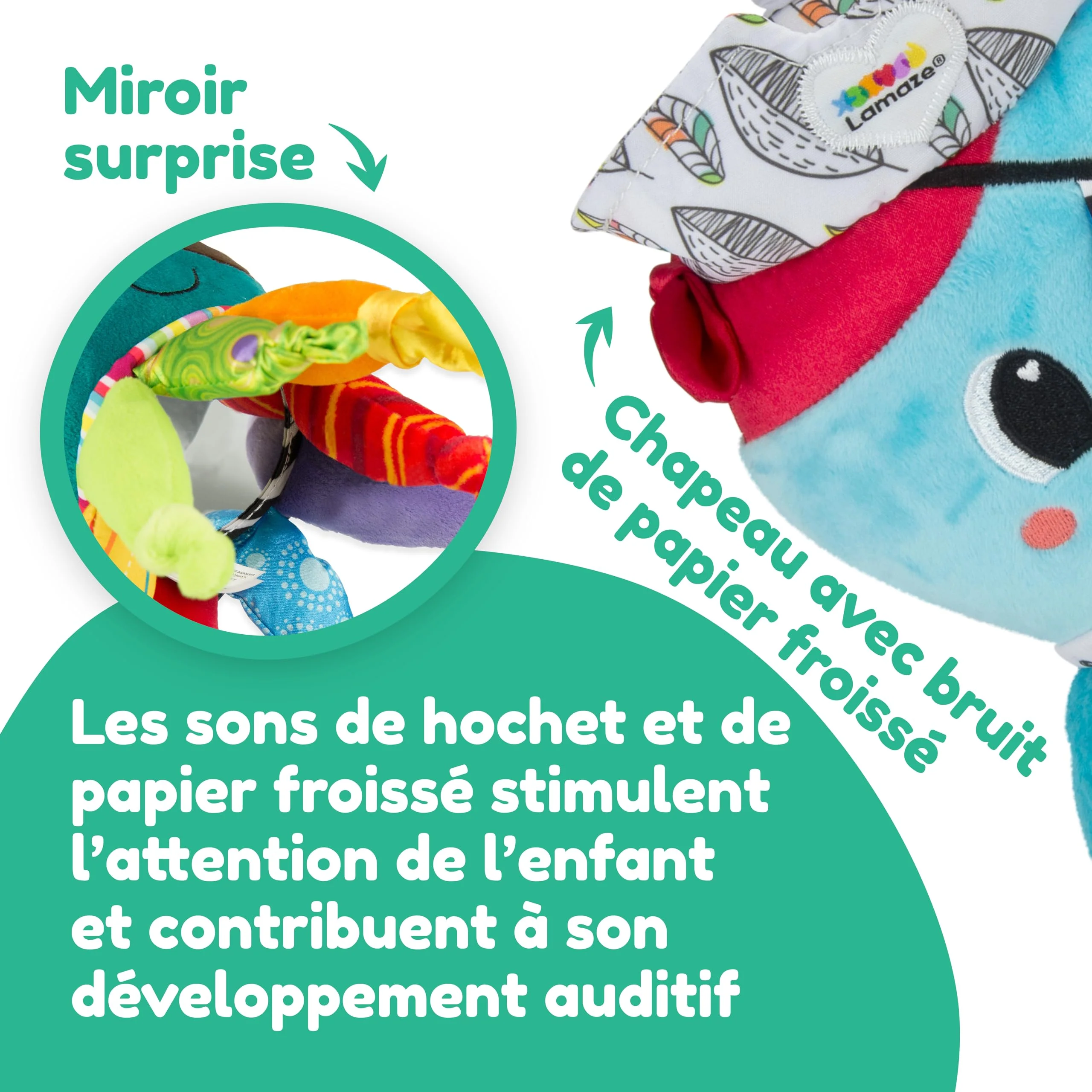 Lamaze Baby Spielzeug "Captain Calamari, die Piratenkrake" Clip & Go, Hochwertiges Kleinkindspielzeug, Stärkung der Eltern-Kind-Beziehung, Baby Spielzeug, 0-6 Monate - Image 4