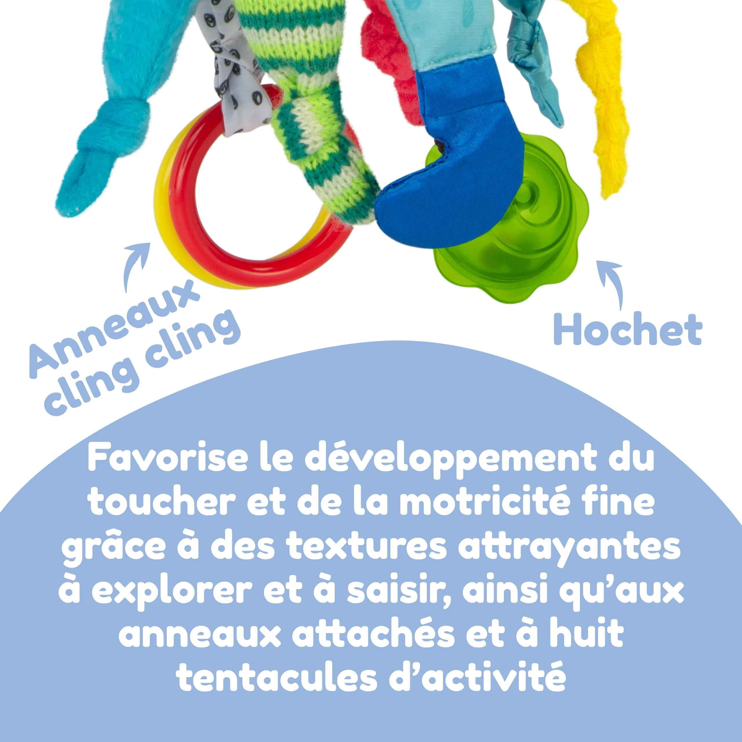 Lamaze Baby Spielzeug "Captain Calamari, die Piratenkrake" Clip & Go, Hochwertiges Kleinkindspielzeug, Stärkung der Eltern-Kind-Beziehung, Baby Spielzeug, 0-6 Monate - Image 6