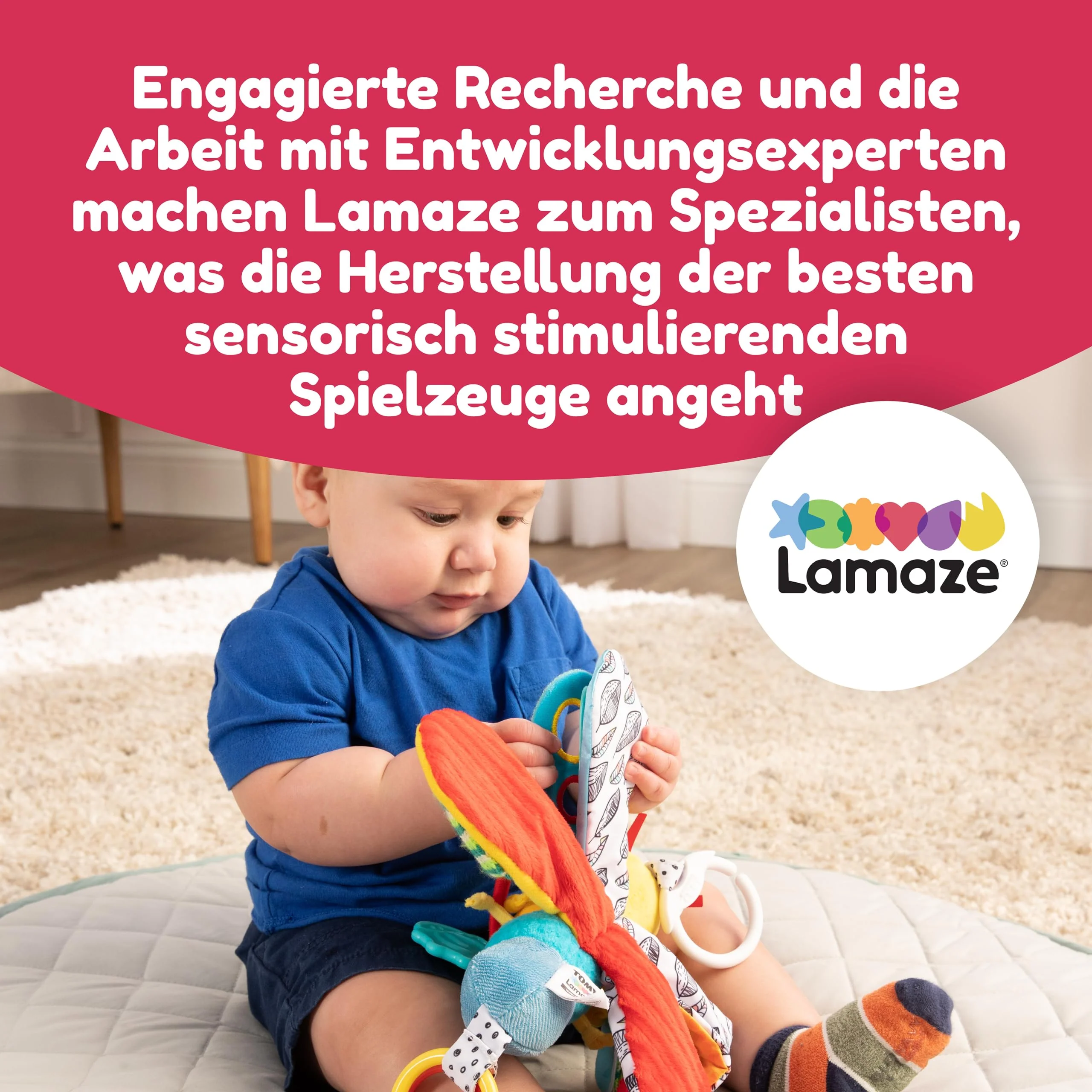 Lamaze Baby Spielzeug "Freddie, das Glühwürmchen" Clip & Go, Hochwertiges Kleinkindspielzeug, Greifling Anhänger zur Stärkung der Eltern-Kind-Beziehung,ab 0 Monaten, Multi Colours - Image 2