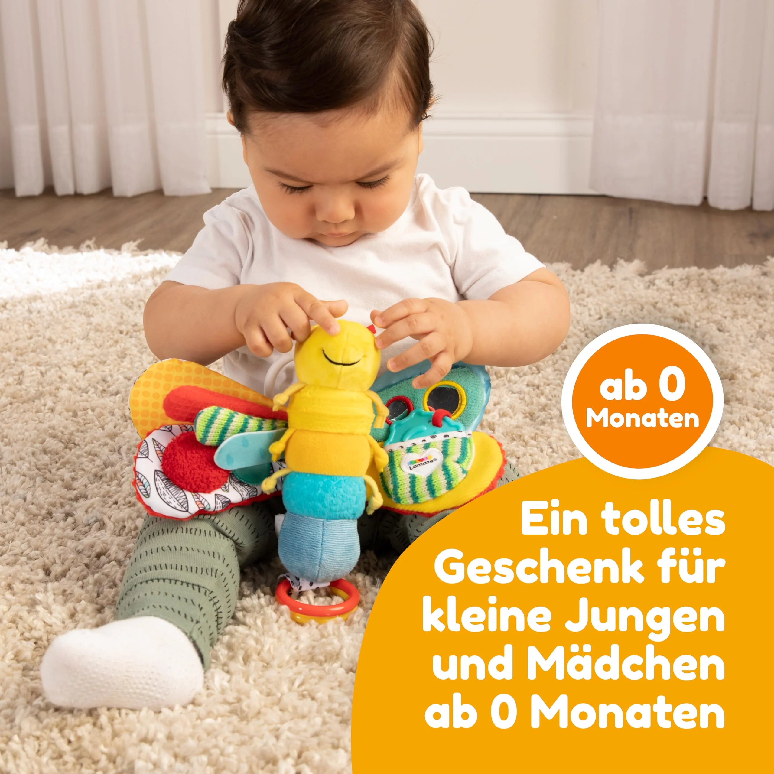 Lamaze Baby Spielzeug "Freddie, das Glühwürmchen" Clip & Go, Hochwertiges Kleinkindspielzeug, Greifling Anhänger zur Stärkung der Eltern-Kind-Beziehung,ab 0 Monaten, Multi Colours - Image 3