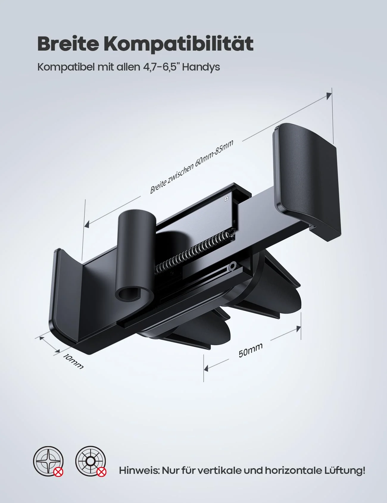 Lamicall Handy Autohalterung, Auto Vent Halterung - Universal 360° KFZ Lüftung Halter für iPhone 17 16 15 14 Pro Max Plus Air, SE, 13 12 Pro Max Mini, 11 Pro, Xs, XR, Samsung S25, Huawei, Smartphone - Image 3