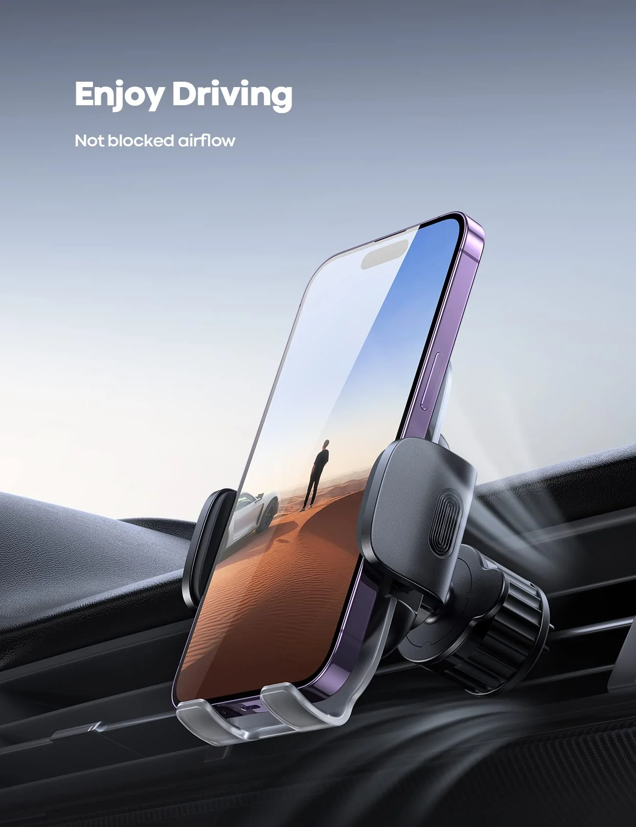Lamicall Handyhalterung Auto, Handy Autohalterung - [2025 Federclip] Universal Lüftung Handyhalter Auto, 360 Grad Vent KFZ Halterung für iPhone 17/16/15/14/13 Pro Max Plus, Samsung 4-7 Zoll Smartphone - Image 4
