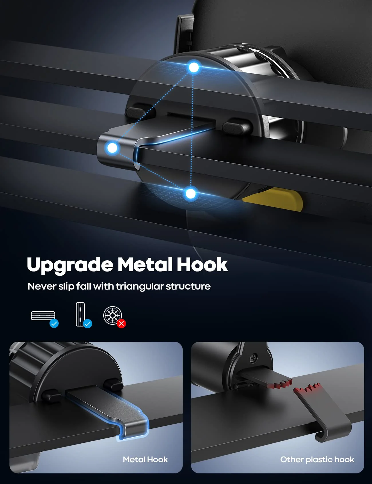 Lamicall Handyhalterung Auto, Handy Autohalterung - [2025 Federclip] Universal Lüftung Handyhalter Auto, 360 Grad Vent KFZ Halterung für iPhone 17/16/15/14/13 Pro Max Plus, Samsung 4-7 Zoll Smartphone - Image 5