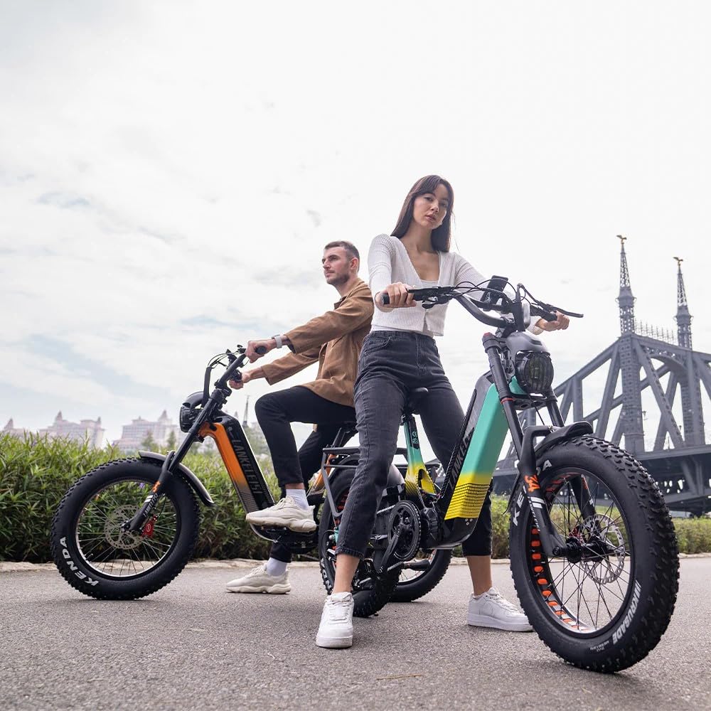 LANKELEISI RX800 Plus E Bike 20 Zoll Elektrofahrräder für Herren und Damen, Vollfederung E-Fahrrad mit 48V 20Ah Wechselakku, 7 Gang Fatbike, Reichweite bis zu 150 Km - Image 5