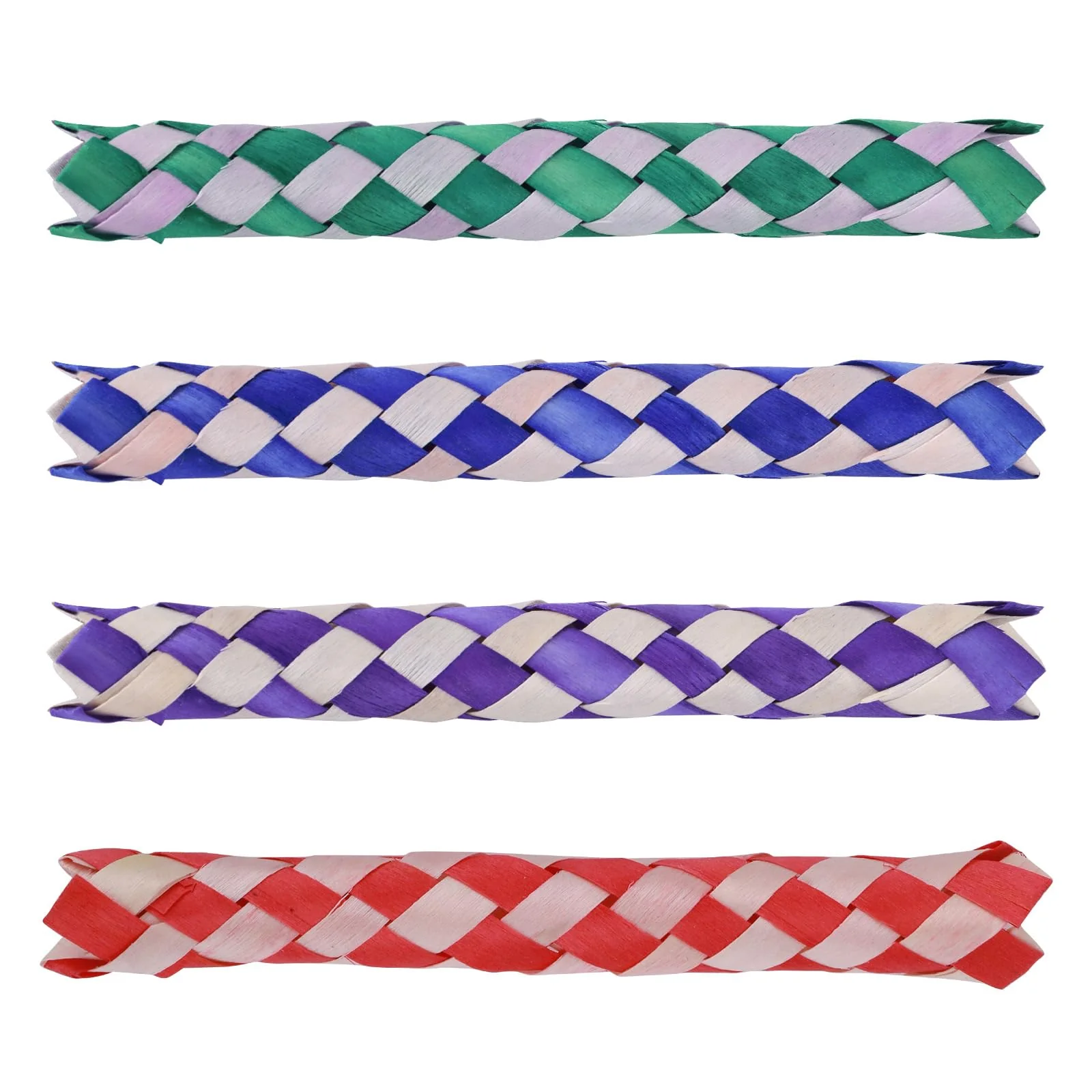 Larrel 24 Stück Chinesische Fingerfalle, Klassische Fingerfallen Kauspielzeug für Haustiere Fingerfallen für Kinder Geburtstagsparty Geschenke fürJungen, Mädchen, Blau, Lila, Pink, Cyan