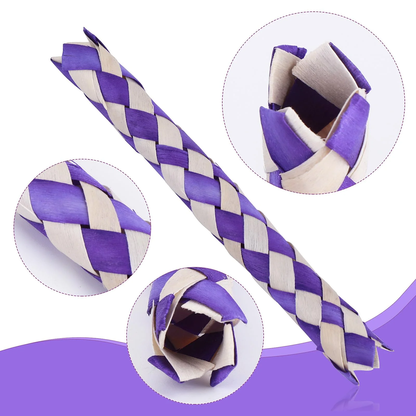 Larrel 24 Stück Chinesische Fingerfalle, Klassische Fingerfallen Kauspielzeug für Haustiere Fingerfallen für Kinder Geburtstagsparty Geschenke fürJungen, Mädchen, Blau, Lila, Pink, Cyan - Image 5