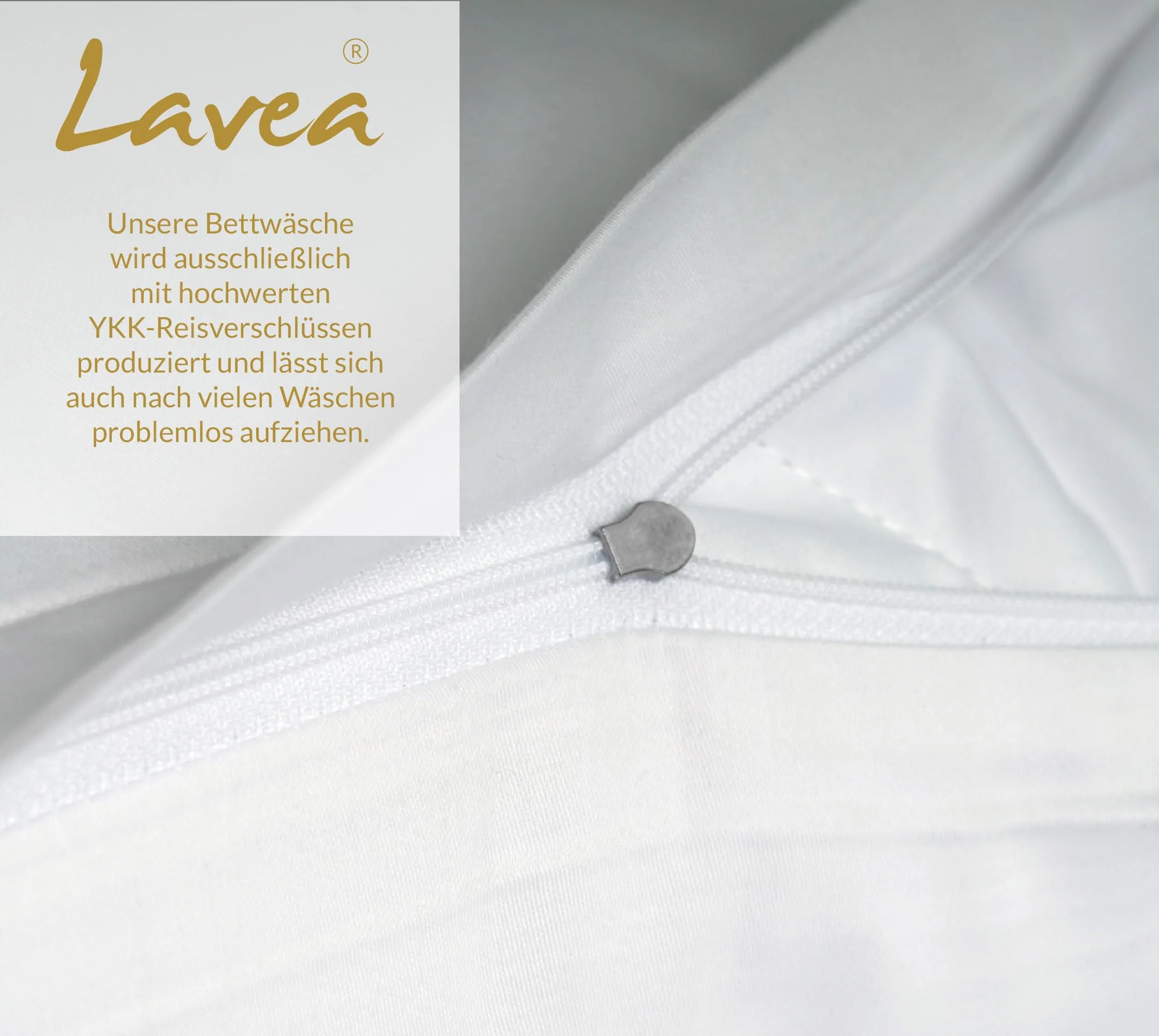 Lavea Bettwäsche 135x200 cm, 4teilig, Anthrazit, Unifarbig,100% Baumwolle - Atmungsaktiv, Nachhaltig, Pflegeleicht, ÖKO-TEX, 2X Ganzjahres Bettwäsche mit Reißverschluss und 2X Kissenbezug 80x80 cm - Image 3