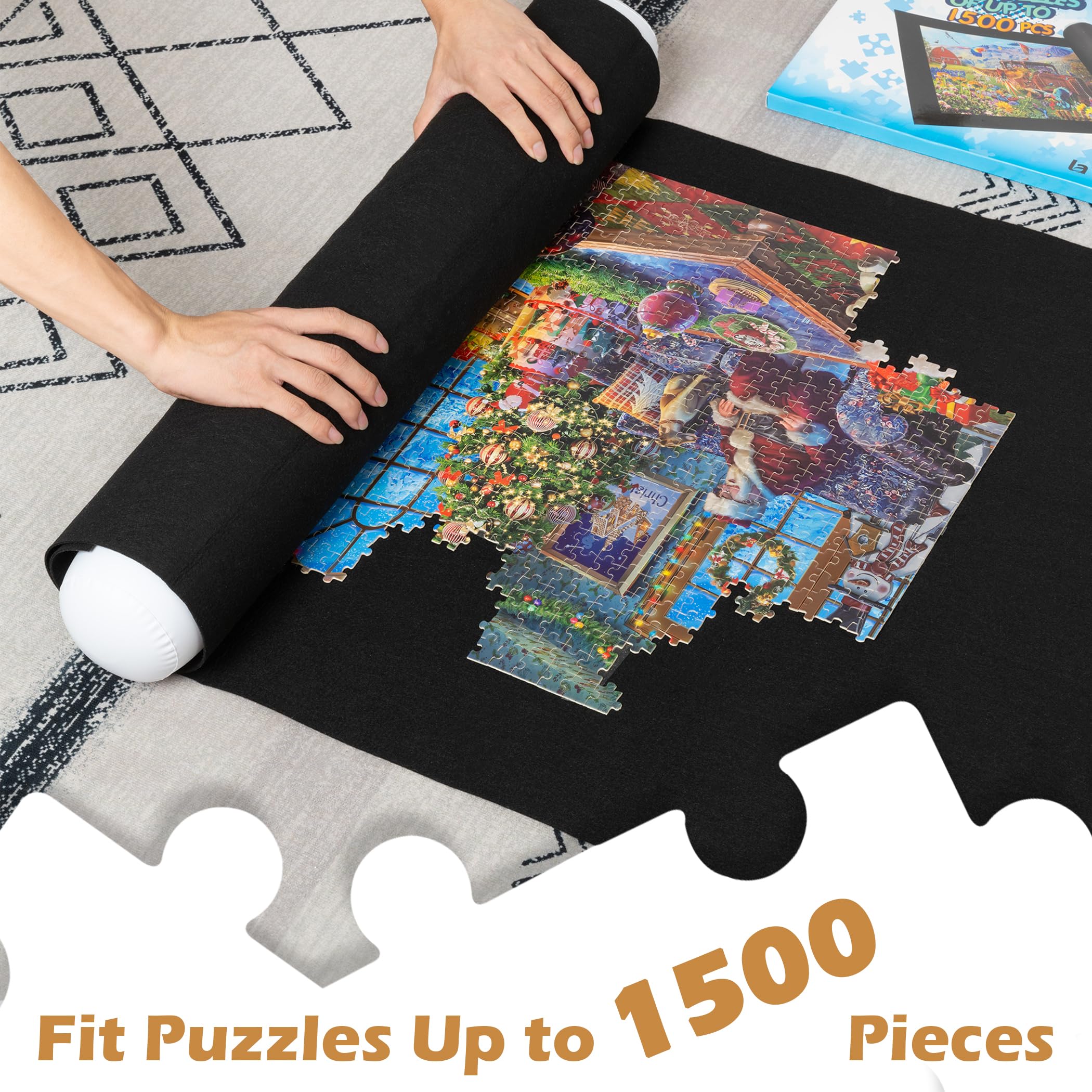 LAVIEVERT Puzzle-Rollenmatte/Aufbewahrung/Sparer/Speichersystem/Unterlage, Umweltfreundliches Material, Für Puzzles Bis Zu 1500 Stück - Image 8
