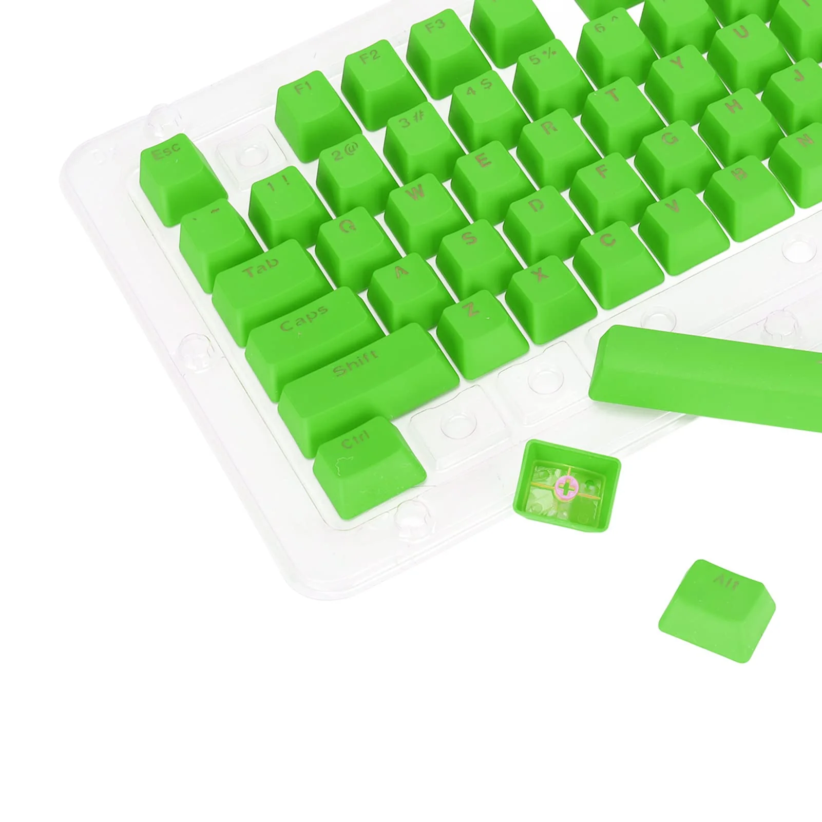 LBEC PBT-Tastaturkapseln, 2-Farben-Spritzguss, öLbestäNdige Beschichtung Ergonomische Tastaturen Speziell FüR Mechanische Tastaturen (Käse grün) - Image 3