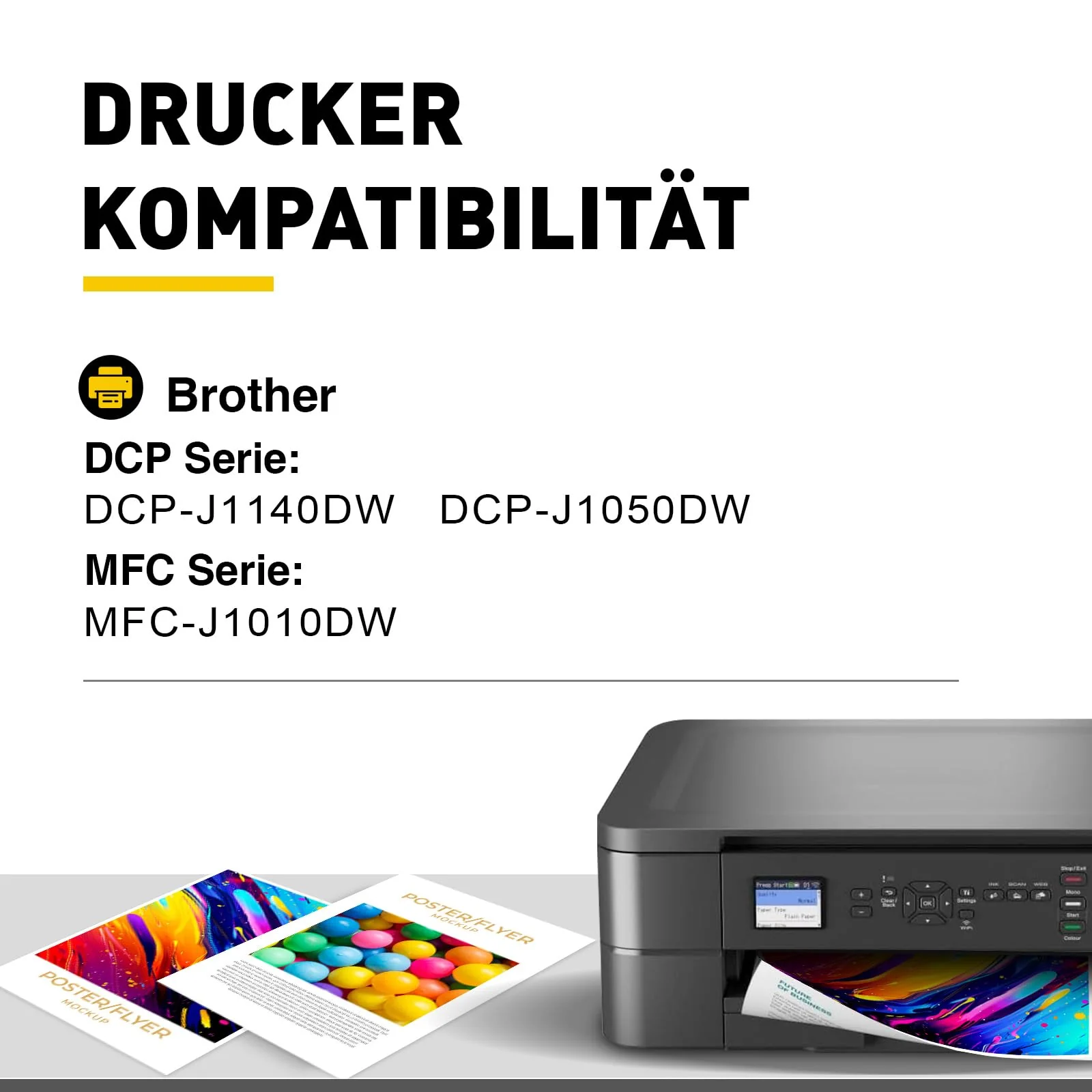 LC421XL LC-421XLVAL Tintenpatronen Value (8er-Pack) für Brother LC421 LC-421XL Multipack Patronen für Brother DCP-J1050DW MFC-J1010DW DCP-J1140DW DCP-J1800DW (LC421XL Schwarz Cyan Magenta Gelb) - Image 8