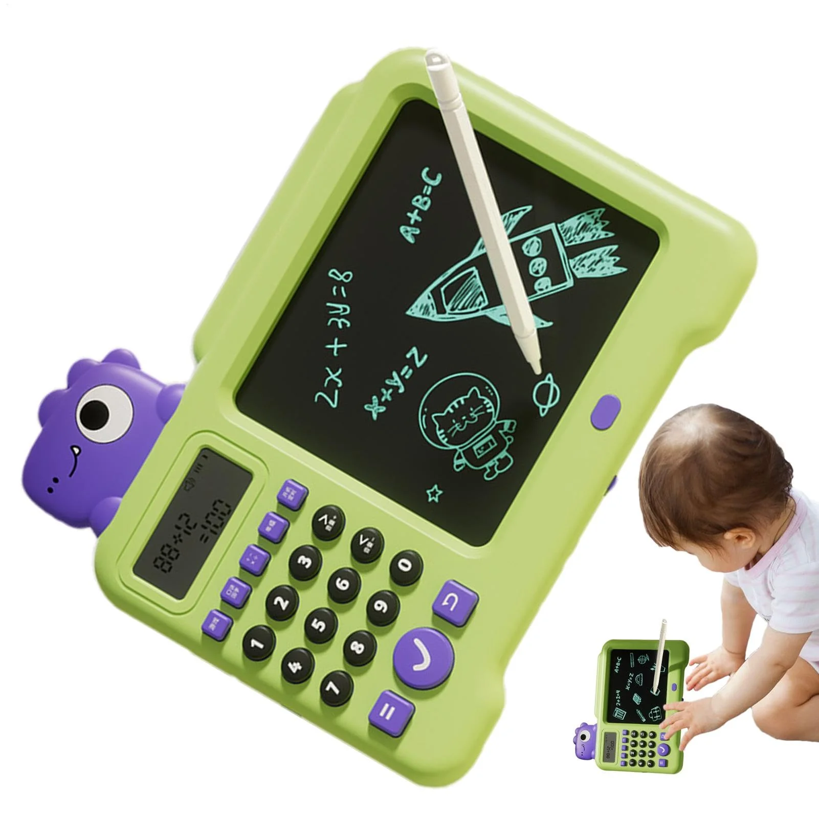 LCD-Schreibtablett, LCD-Schreibtablett für Kinder | LCD-Zeichen- und Schreibtablett 2-in-1-Elektrospielzeug,National Learning Zeichenblock, Lernspielzeug, löschbares Kritzelbrett für Kinder - Image 4