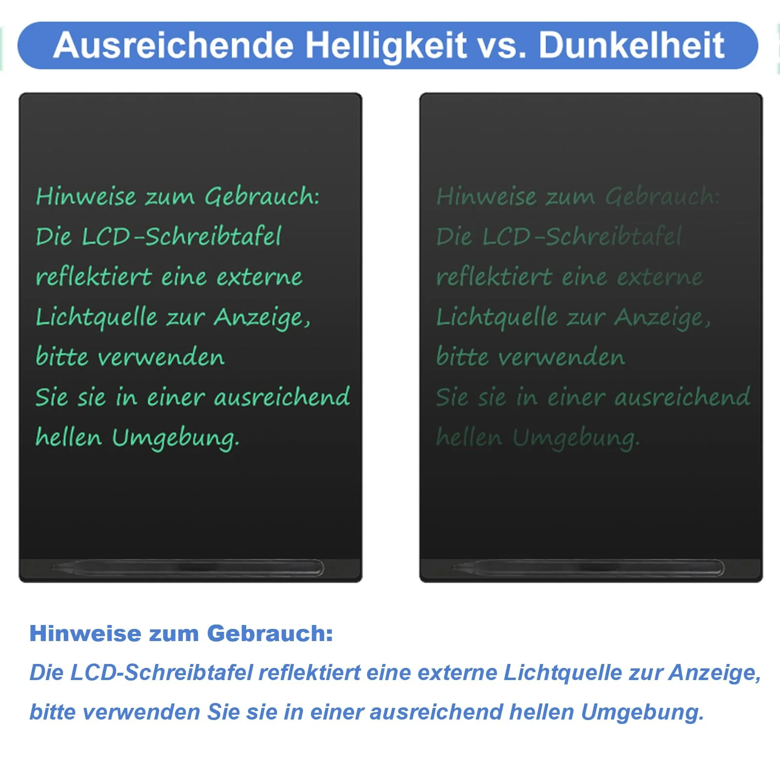 LCD Schreibtafel, Czemo 11.5 Zoll Vollbild LCD-Schreibtafeln für Erwachsene und Kinder mit Magnetstif, Elektronisches LCD Schreibbrett Digitales Zeichenbrett für Büro, Memos und Notizen - Image 6