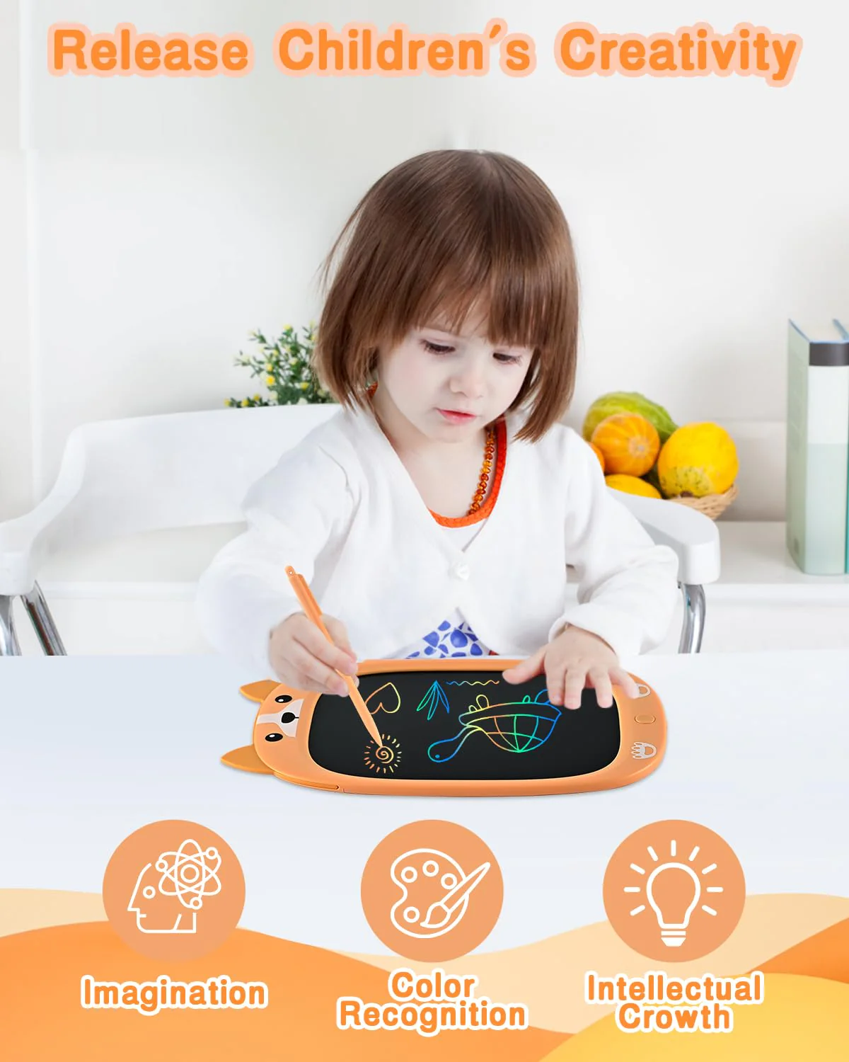 LCD Schreibtafel Spielzeug ab 3 4 5 6 Jahre alt Junge Mädchen, 10-Zoll Bildschirm Zeichenbrett Maltafel, Schreibtablett Weihnachten Kleine Geschenke für Kinder - Image 4