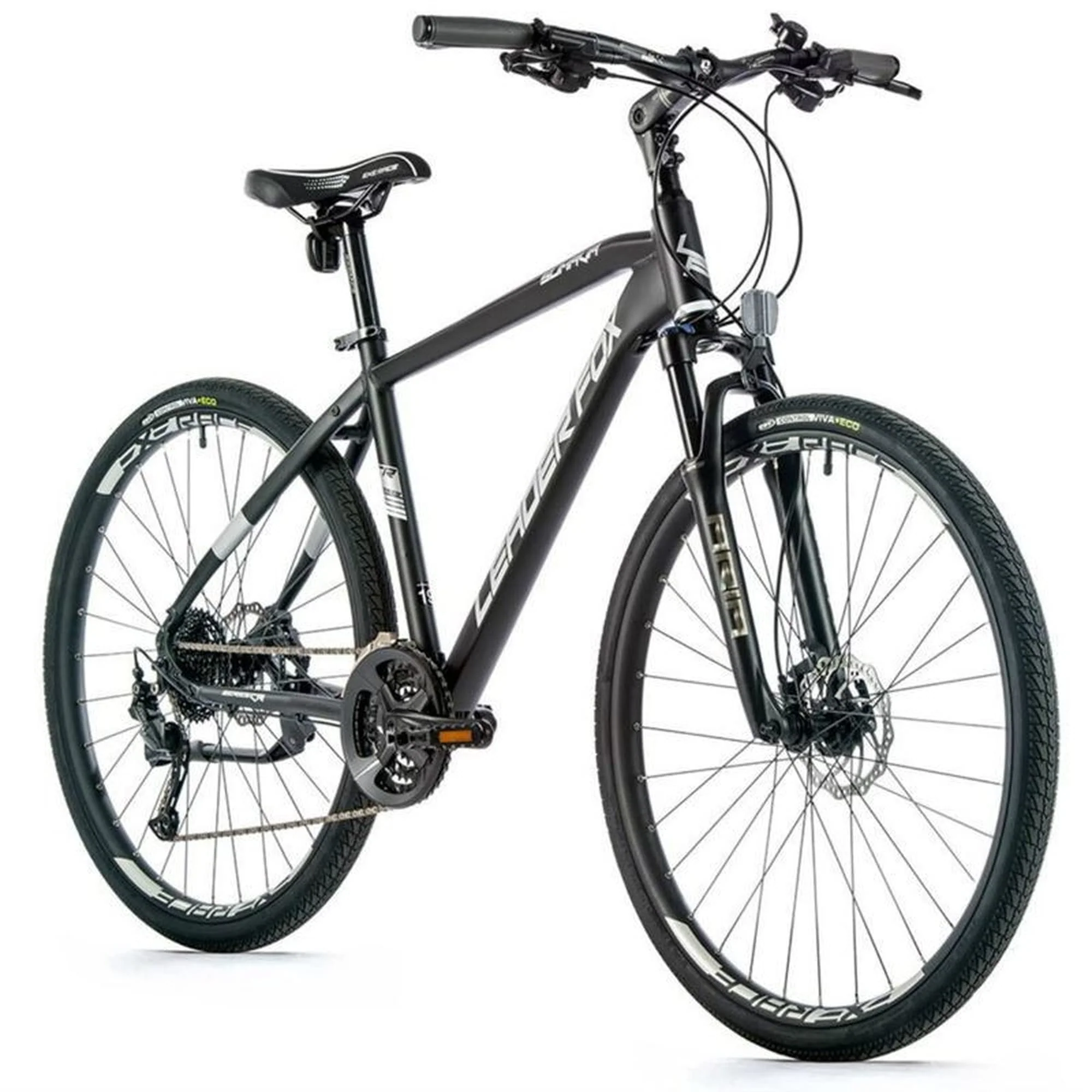 LEADER FOX SUMAVA 2022 Herrenfahrrad Muskulatur 28 Zoll schwarz matt 9 V Rahmen 17,5 Zoll (Erwachsene 170 bis 178 cm)