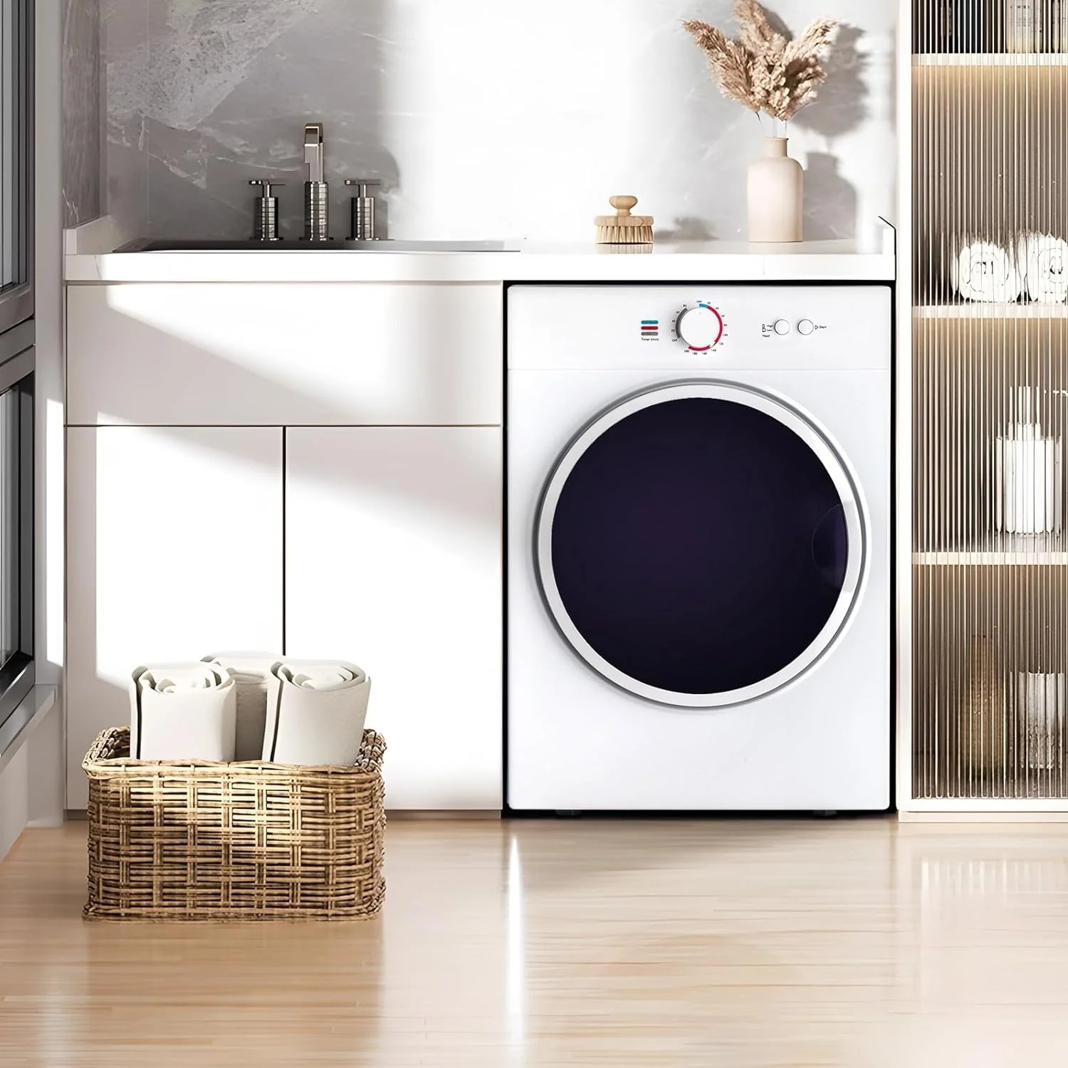 LEADZM Mini Wäschetrockner Elektrischer Trockner Ablufttrockner,3KG,40L,900W,3 Trocknungsmodi - Image 7
