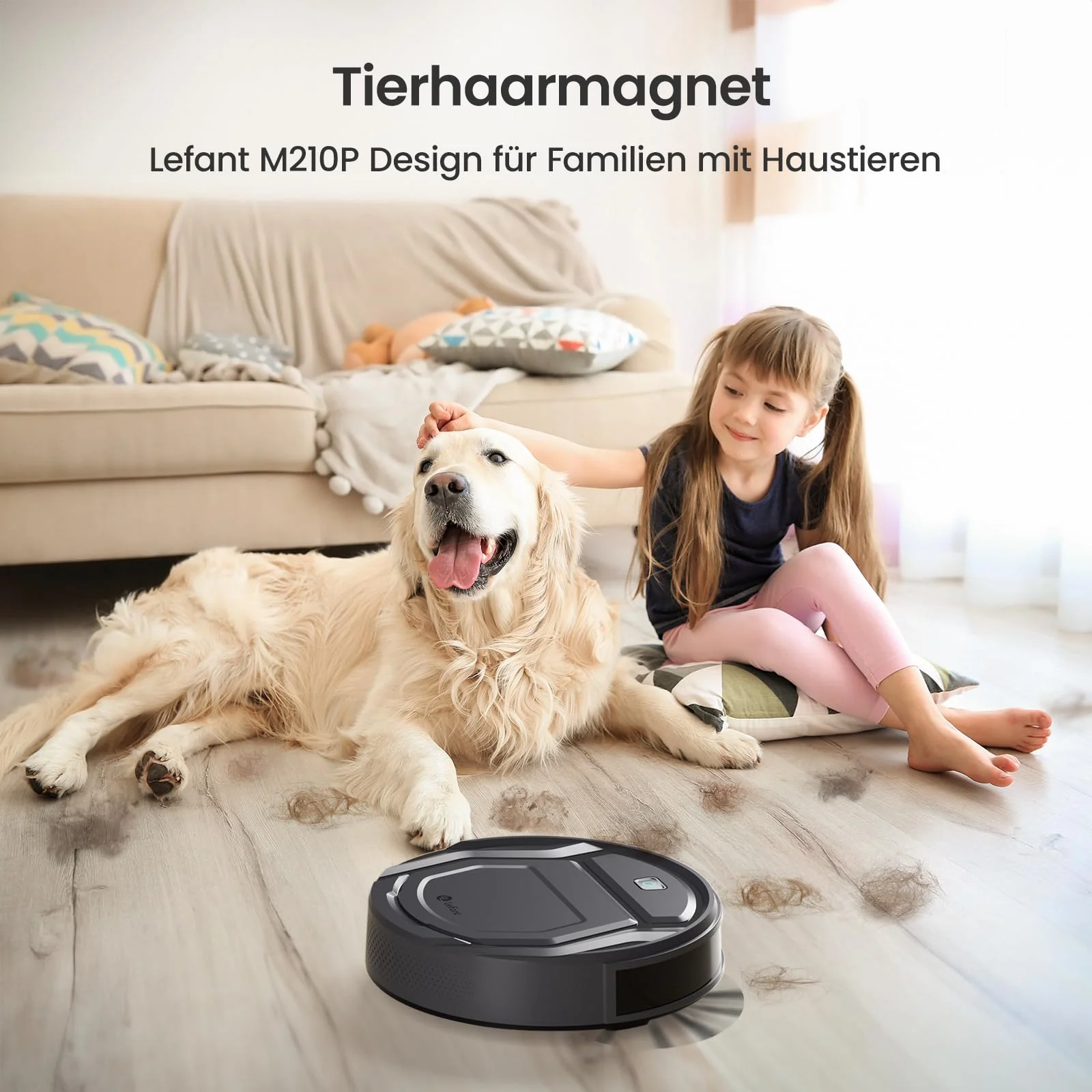 LEAFNT M210P Saugroboter, 2200 Pa Saugkraft,Ultraflaches Gehäuse,staubsauger Roboter,120 Minuten Akkulaufzeit, Verwicklungsfreies Design, Unterstützt WLAN-/App-/Alexa-Steuerung, Schwarz - Image 11