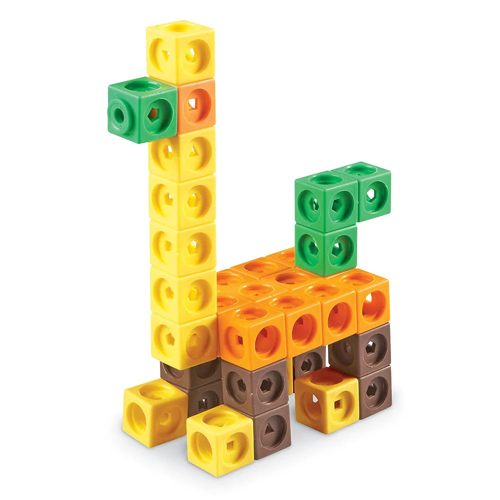 Learning Resources MathLink Steckwürfel, 100-teiliges Set, Kinder ab 5 Jahren, Mathe Würfel zum Zählen, Muster Legen und Feinmotorik trainieren, Lernspielzeug in 10 Farben - Image 3