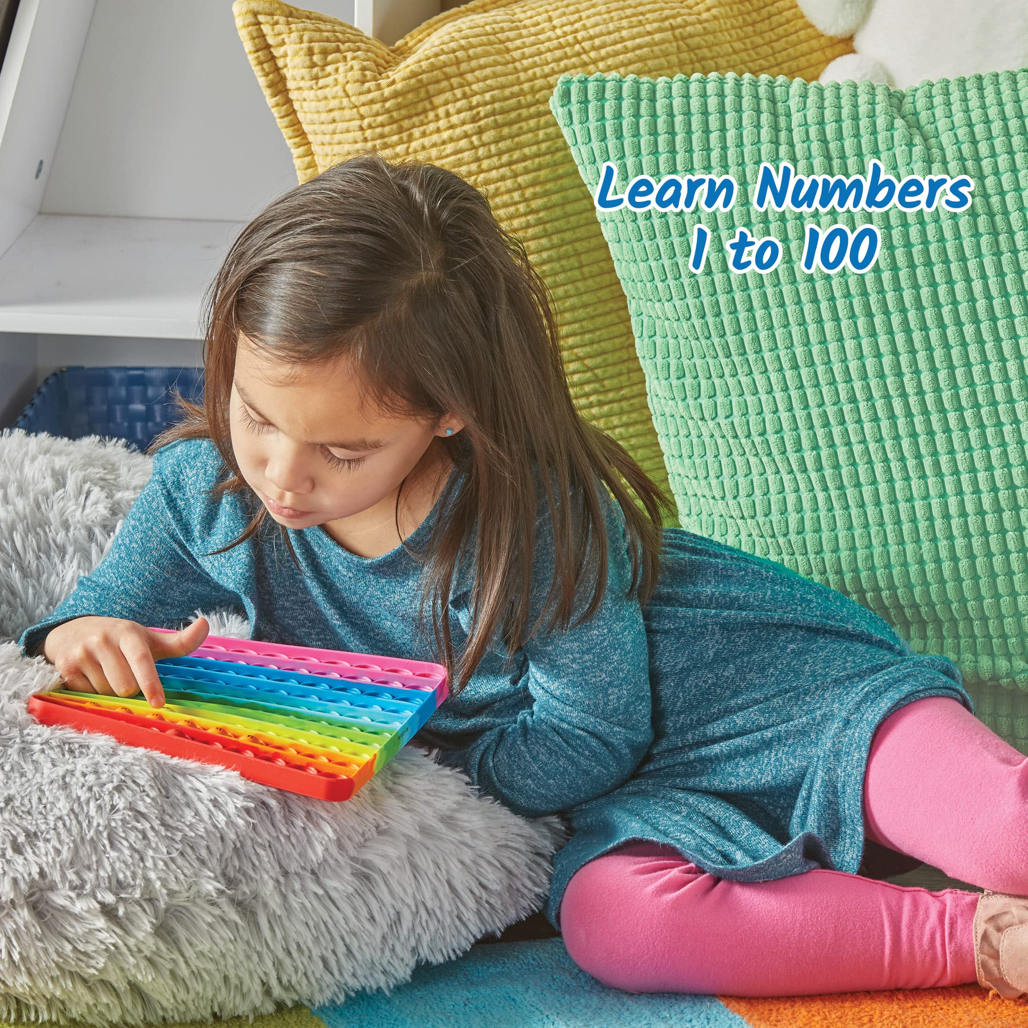 Learning Resources Sensorik-Poppit Hunderter-Zahlenbrett, drücken und zählen, Stressabbau-Spielzeug zum Eindrücken, Multiplikationstraining, Feinmotorik-Spielzeug, Konzentrationsspielzeug für Kinder - Image 7