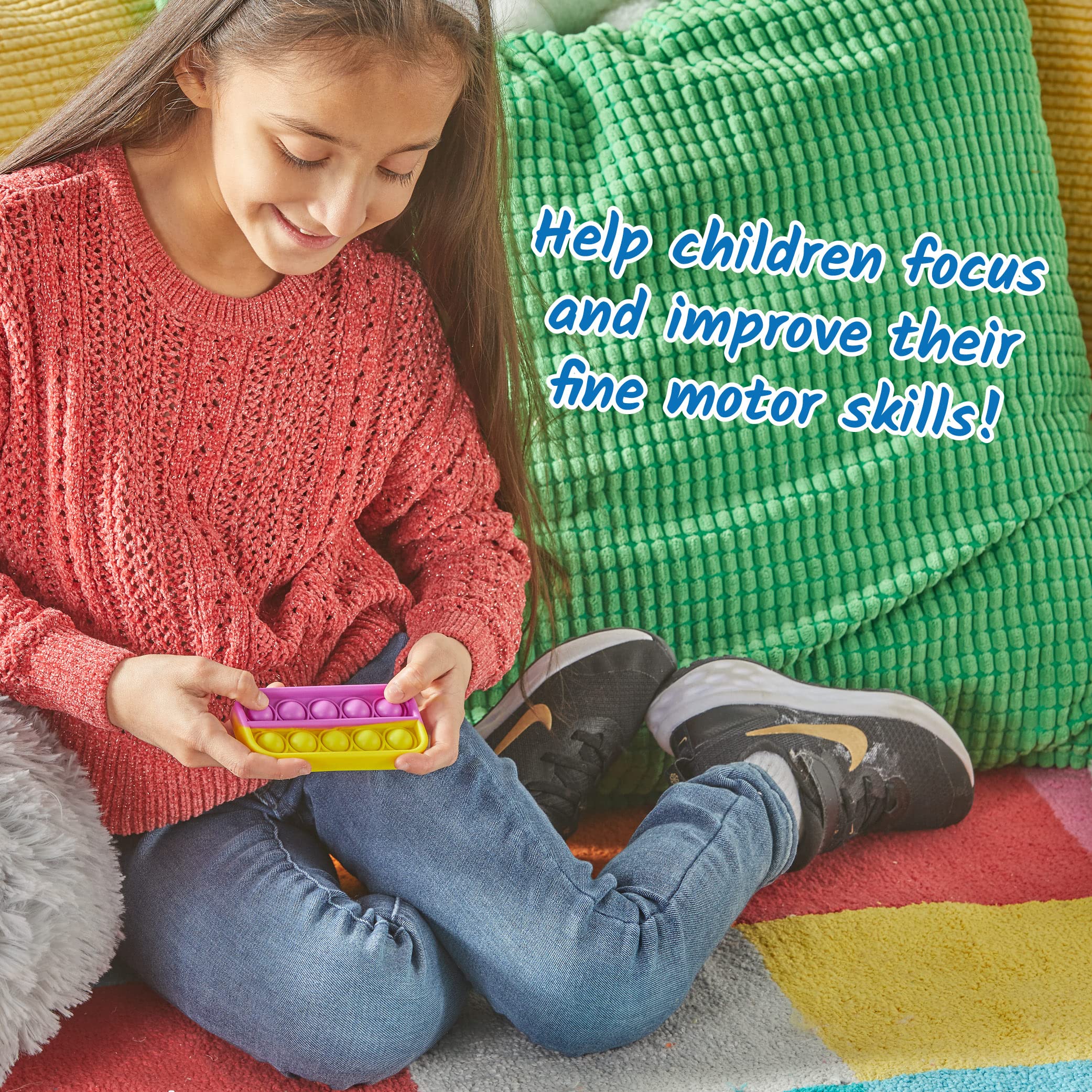 Learning Resources Sensorik-Poppits 10er-Blöcke, 10er-Blöcke für den Matheunterricht, Stressabbau-Spielzeug zum Eindrücken, Feinmotorik-Spielzeug, drücken und zählen - Image 4