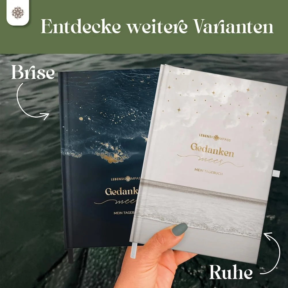 Lebenskompass® Gedankenmeer - Gedankentagebuch "Brise" - Tagebuch für Erwachsene - Gefühlstagebuch, Stimmungstagebuch zum Ausfüllen - Journal Buch für mehr Achtsamkeit im Alltag - Image 2