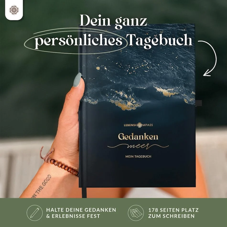 Lebenskompass® Gedankenmeer - Gedankentagebuch "Brise" - Tagebuch für Erwachsene - Gefühlstagebuch, Stimmungstagebuch zum Ausfüllen - Journal Buch für mehr Achtsamkeit im Alltag - Image 7