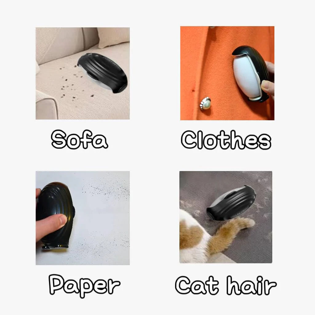 LEBEXYTragbar Fusselrolle Wiederverwendbar Waschbarer, klebrige Gel-Fusselroller Ball für Haustier Haar,Kleidung, Reisen, Haus (Schwarz) - Image 2