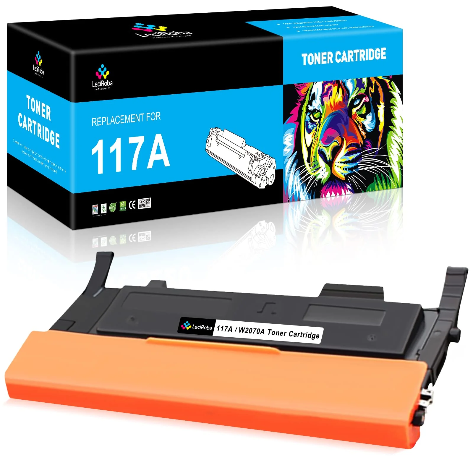 LeciRoba 117A für HP W2070A W2071A W2072A W2073A 117A Toner für HP Color Laser MFP-179fnw MFP-179fwg MFP-178nwg MFP-178nw , für HP Color Laser 150nw 150a Drucker (1- Schwarz ) - Image 4