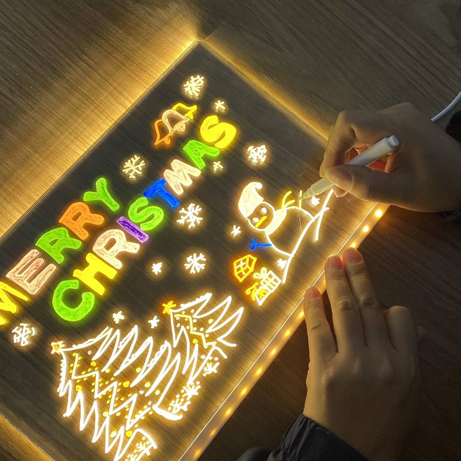LED-Schreibtafel, beleuchtete trocken abwischbare Tafel, beleuchtete Acryl-Nachrichtentafel, leuchtende Schreibtafel, wiederverwendbare Schreibtafel, trocken abwischbare LED-Tafel, leuchtende