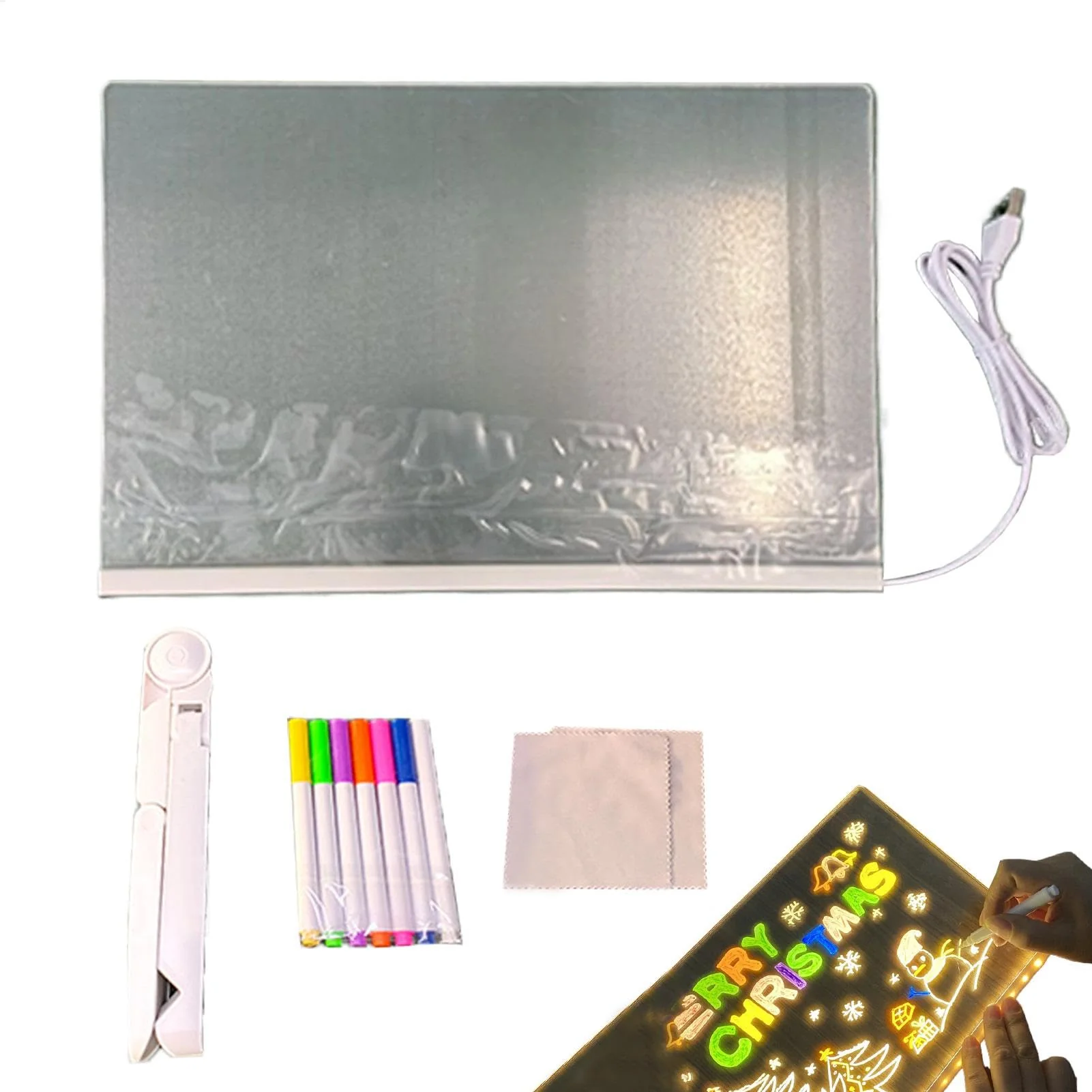 LED-Schreibtafel, beleuchtete trocken abwischbare Tafel, beleuchtete Acryl-Nachrichtentafel, leuchtende Schreibtafel, wiederverwendbare Schreibtafel, trocken abwischbare LED-Tafel, leuchtende - Image 8