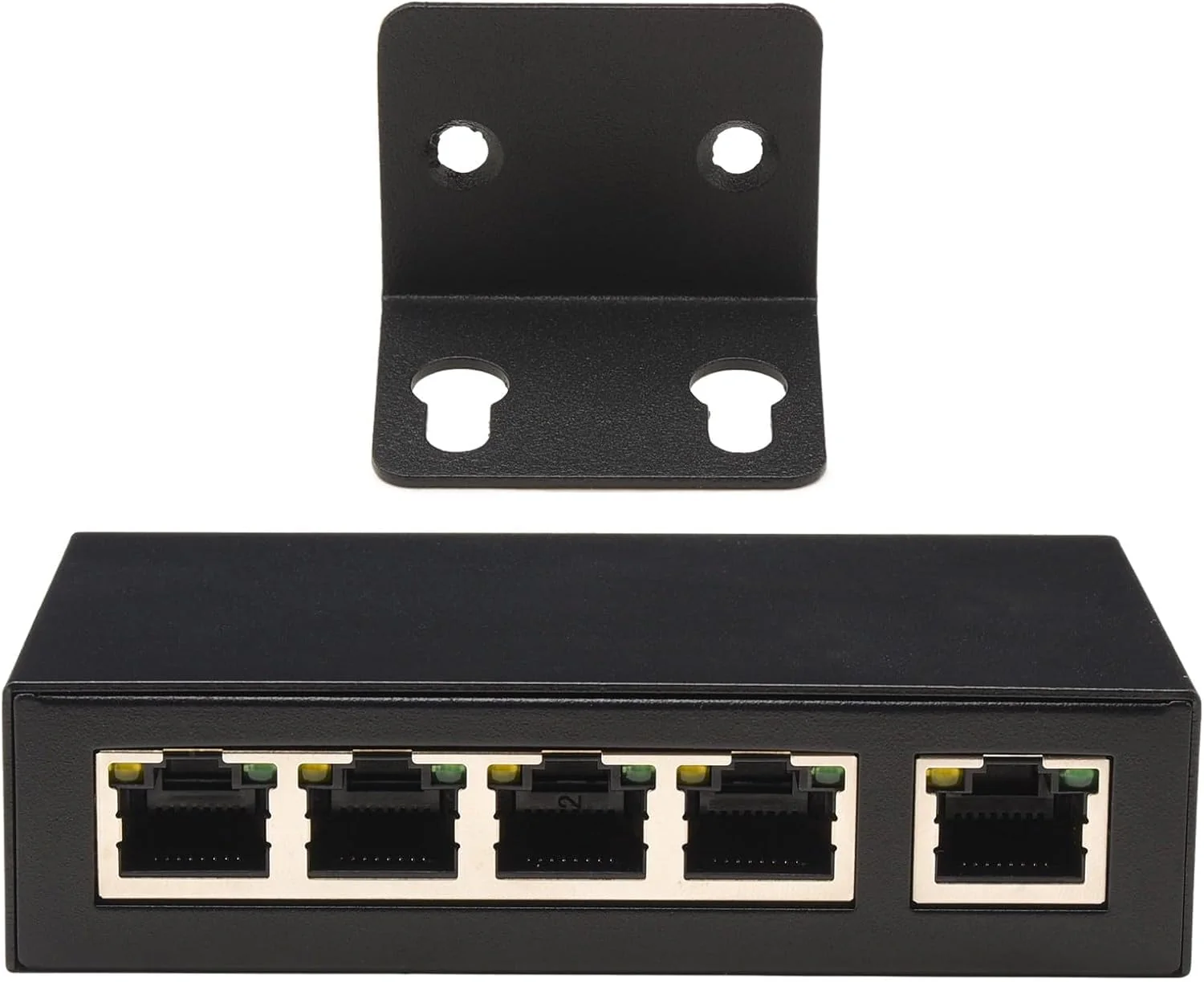 Leehitech Desktop/Wall Mount PoE Extender, 1 PoE in 4 PoE Out, IEEE802.3af/at PoE Powered, 10/100Mbps Ethernet, 100M/328FT Signal Extende POE Repeater, PoE Extender Injektor Netzwerk Extender - Image 6