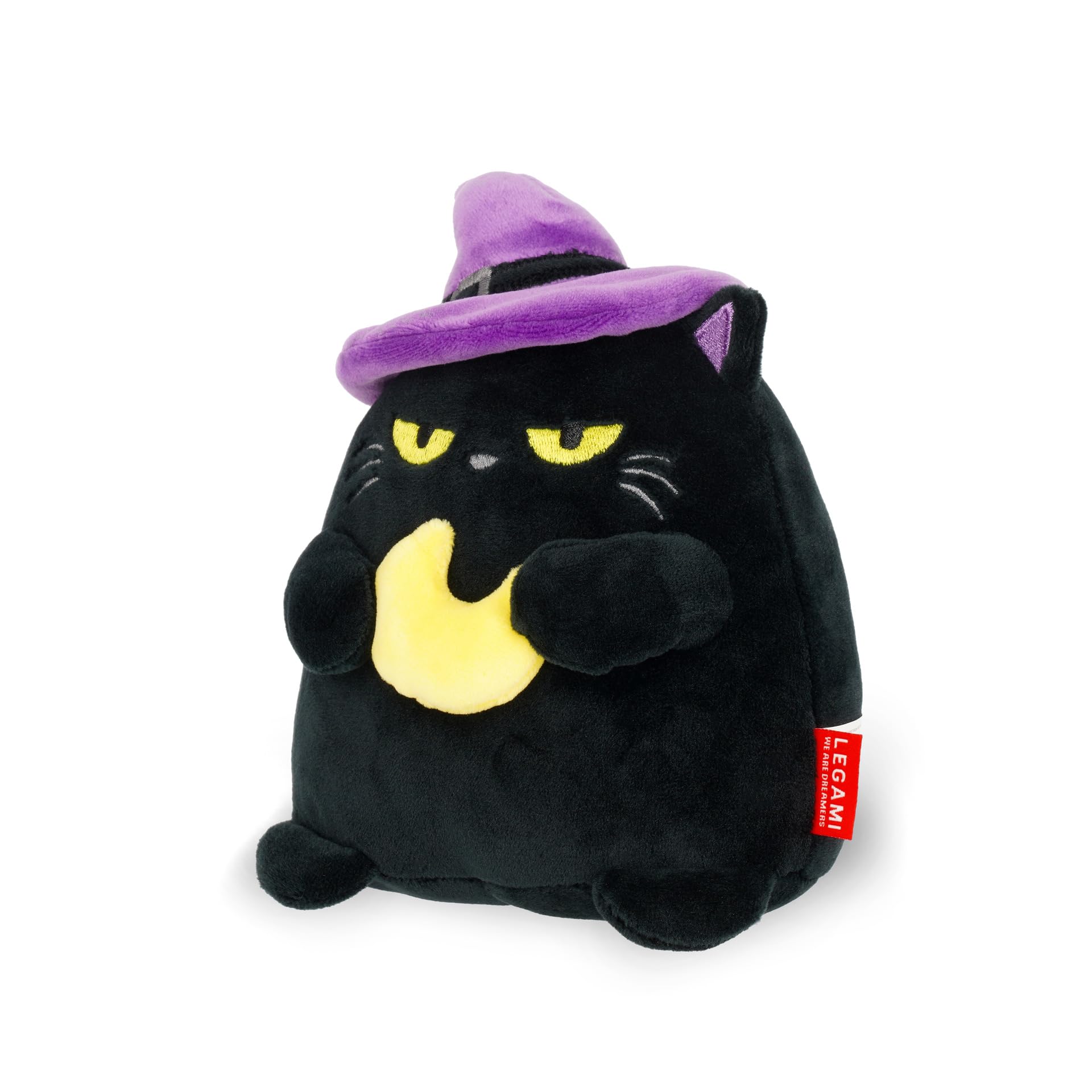 Legami - Super Soft! Plush Plüsch, Black Kitty Thema, Mini Größe, mit personalisierbarer ID Karte, Steht alleine, 14x17x13 cm - Image 5
