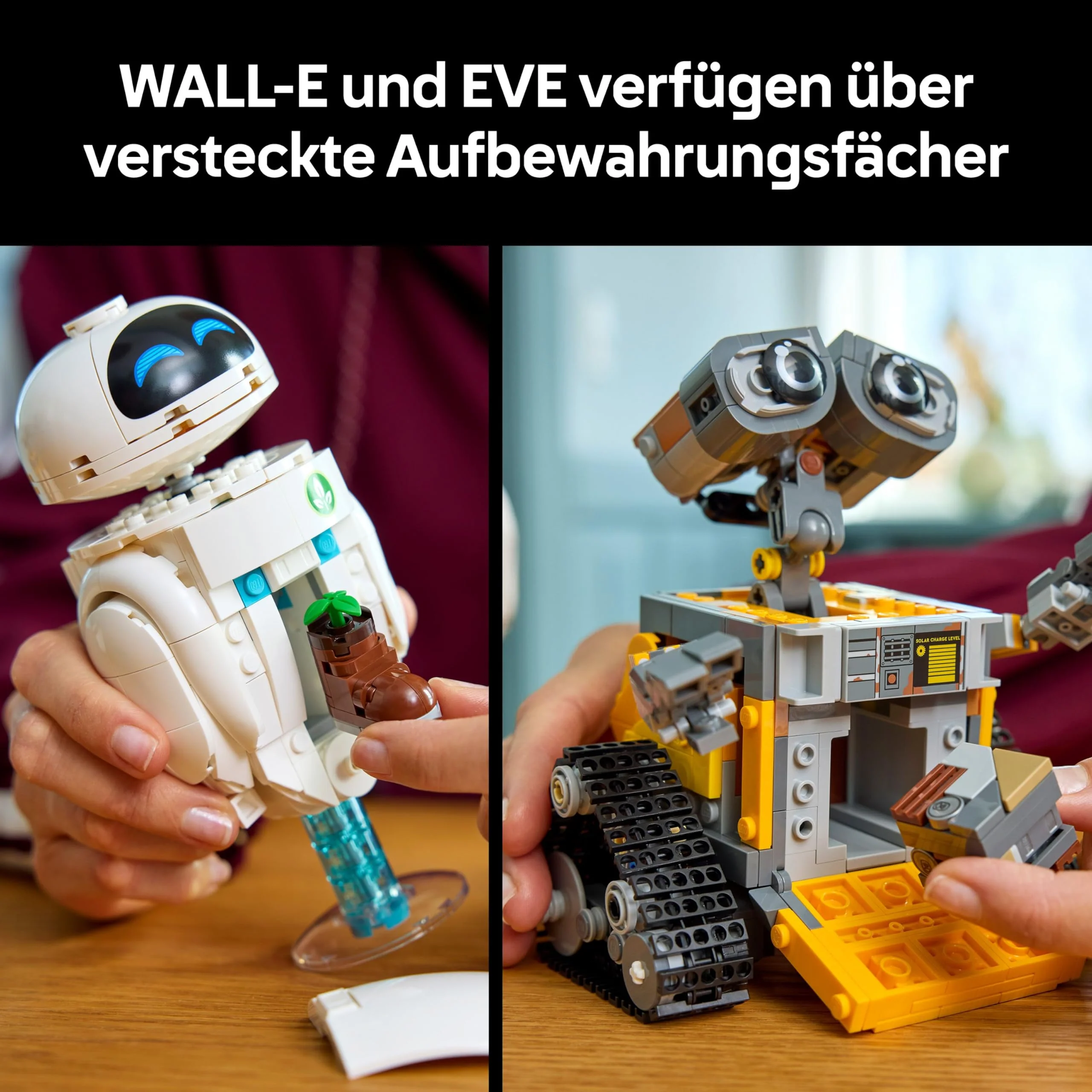 LEGO ǀ Disney and Pixar Wall-E und EVE - Kontruktionsspielzeug für Erwachsene - DIY Set zum Basteln - Baumodell mit M-O & Hal Figuren - Deko zum Bauen - Kreatives Geschenk für Männer und Frauen 43279 - Image 10