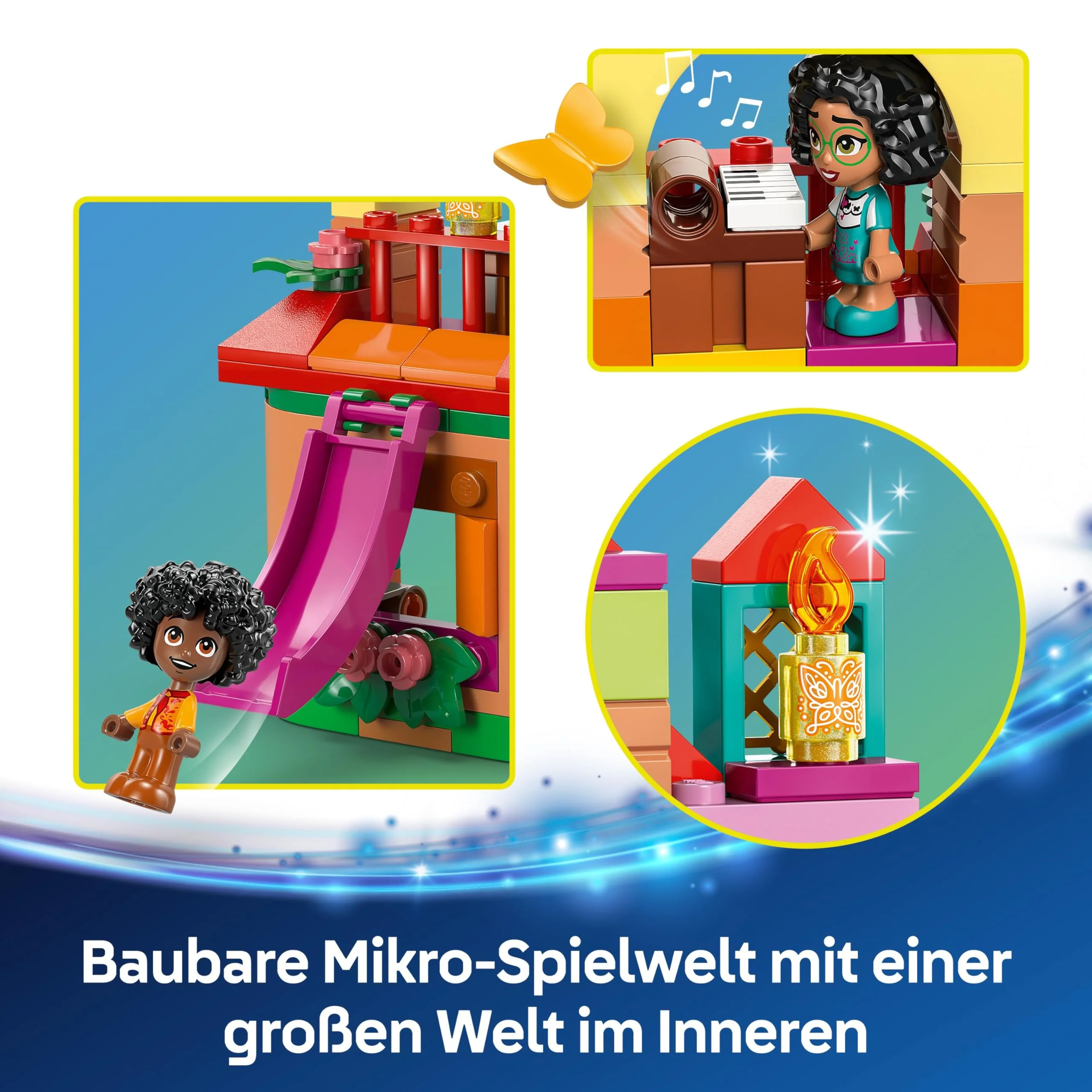 LEGO ǀ Disney Encanto Mini-Haus - Spielset mit Prinzessin Mirabel & Antonio Madrigal Mikro-Spielfiguren, Einer Wasserschwein-Figur & Zubehör mit Schlüssel – Geschenk für Mädchen ab 5 Jahren – 43261 - Image 10