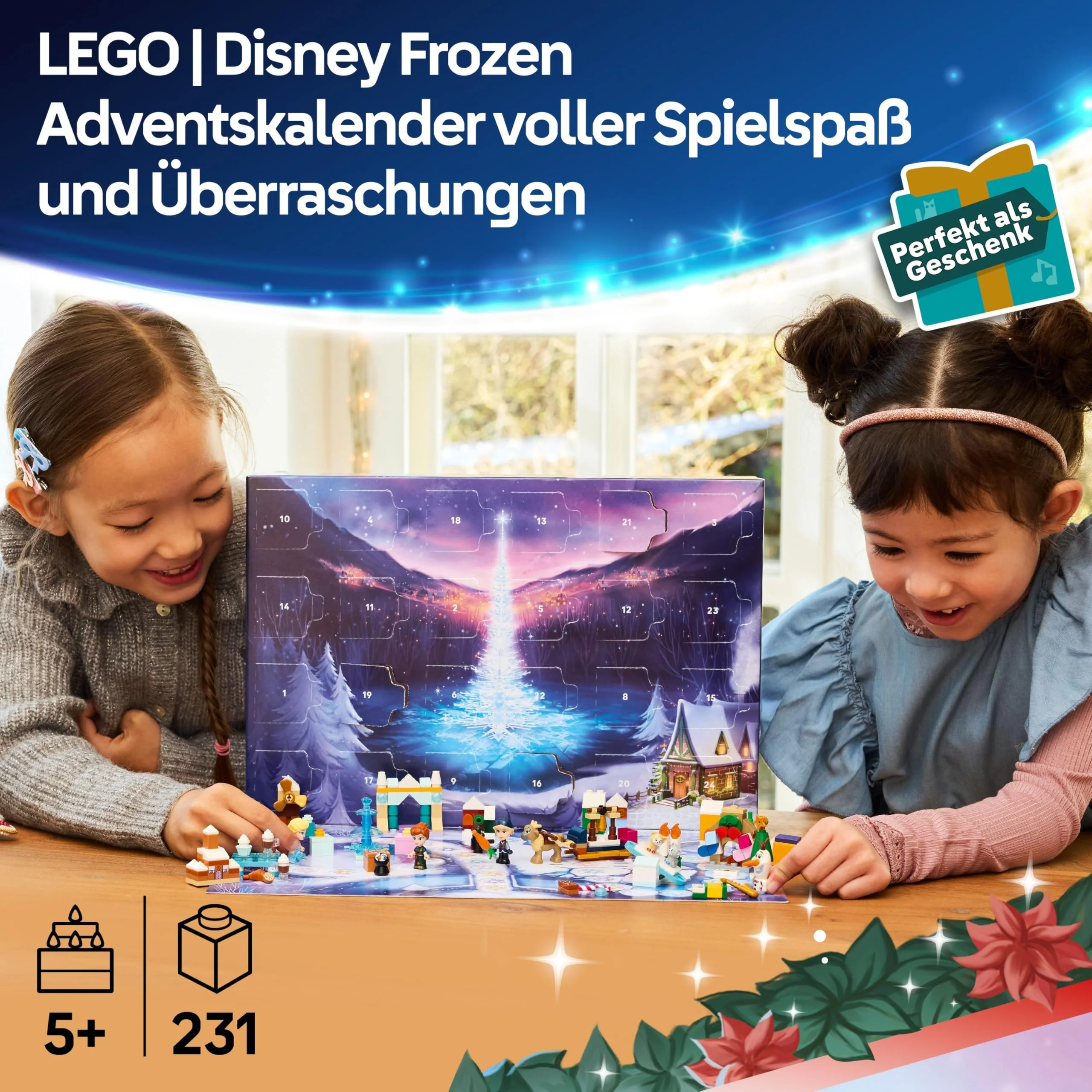 LEGO ǀ Disney Frozen Adventskalender 2025 Kinder Spielzeug - Kreatives Spielset - Bauset mit den Figuren ELSA, Anna, Olaf, Kristoff und Sven - Geschenk für Mädchen und Jungen ab 5 Jahren - 43273 - Image 11