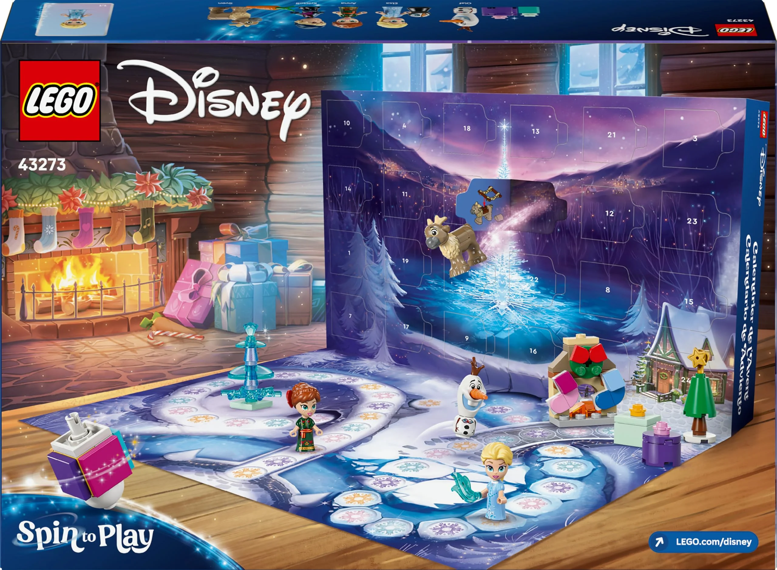 LEGO ǀ Disney Frozen Adventskalender 2025 Kinder Spielzeug - Kreatives Spielset - Bauset mit den Figuren ELSA, Anna, Olaf, Kristoff und Sven - Geschenk für Mädchen und Jungen ab 5 Jahren - 43273 - Image 3