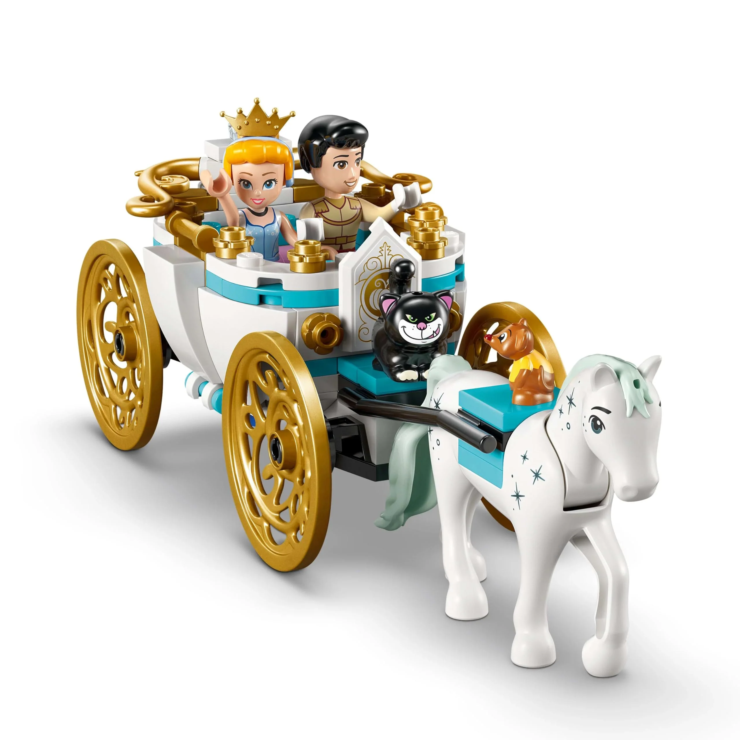 LEGO ǀ Disney Princess Cinderellas Schloss und Pferdekutsche - Kreatives Pferde Spielzeug Mädchen und Jungen - Spielset mit Cinderella und der Märchenprinz Figuren - Kinder Geschenk ab 6 Jahren 43275 - Image 11