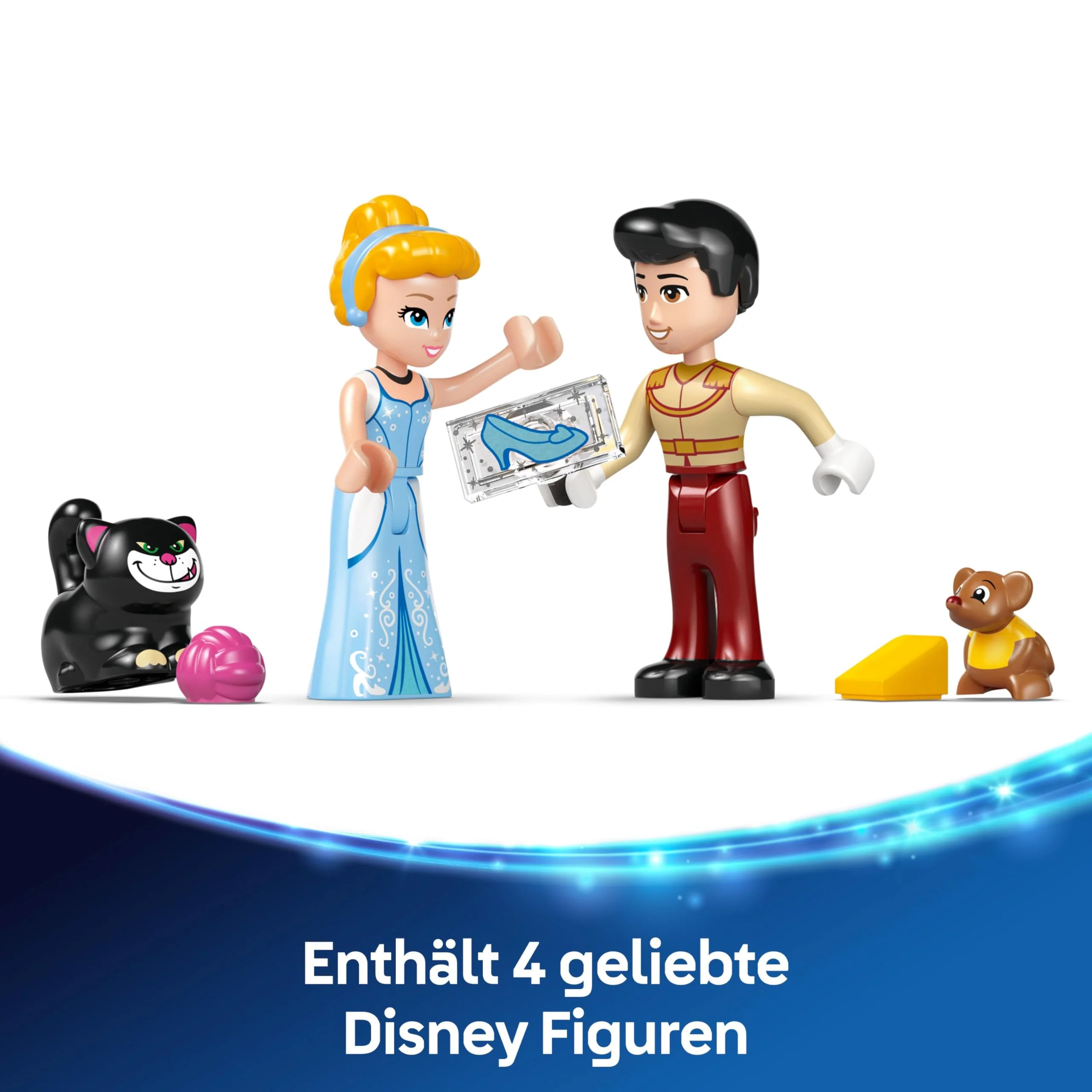 LEGO ǀ Disney Princess Cinderellas Schloss und Pferdekutsche - Kreatives Pferde Spielzeug Mädchen und Jungen - Spielset mit Cinderella und der Märchenprinz Figuren - Kinder Geschenk ab 6 Jahren 43275 - Image 8
