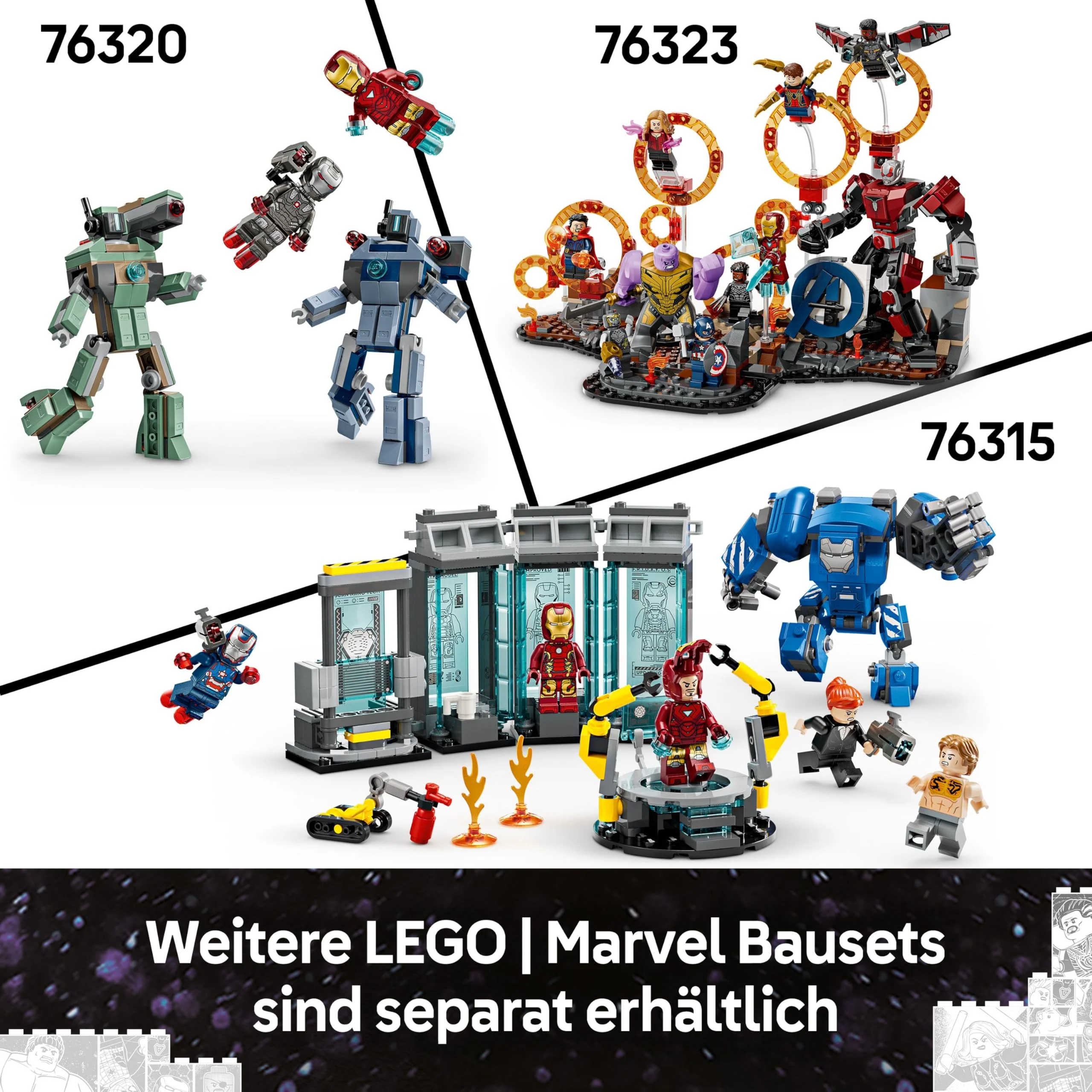 LEGO ǀ Marvel Avengers: Endgame Thor vs. Chitauri Bauset - Superhelden Action mit dem Iron Patriot Mech und 7 Minifiguren - Geschenk für Jungen und Mädchen ab 8 Jahren - 76322 - Image 3