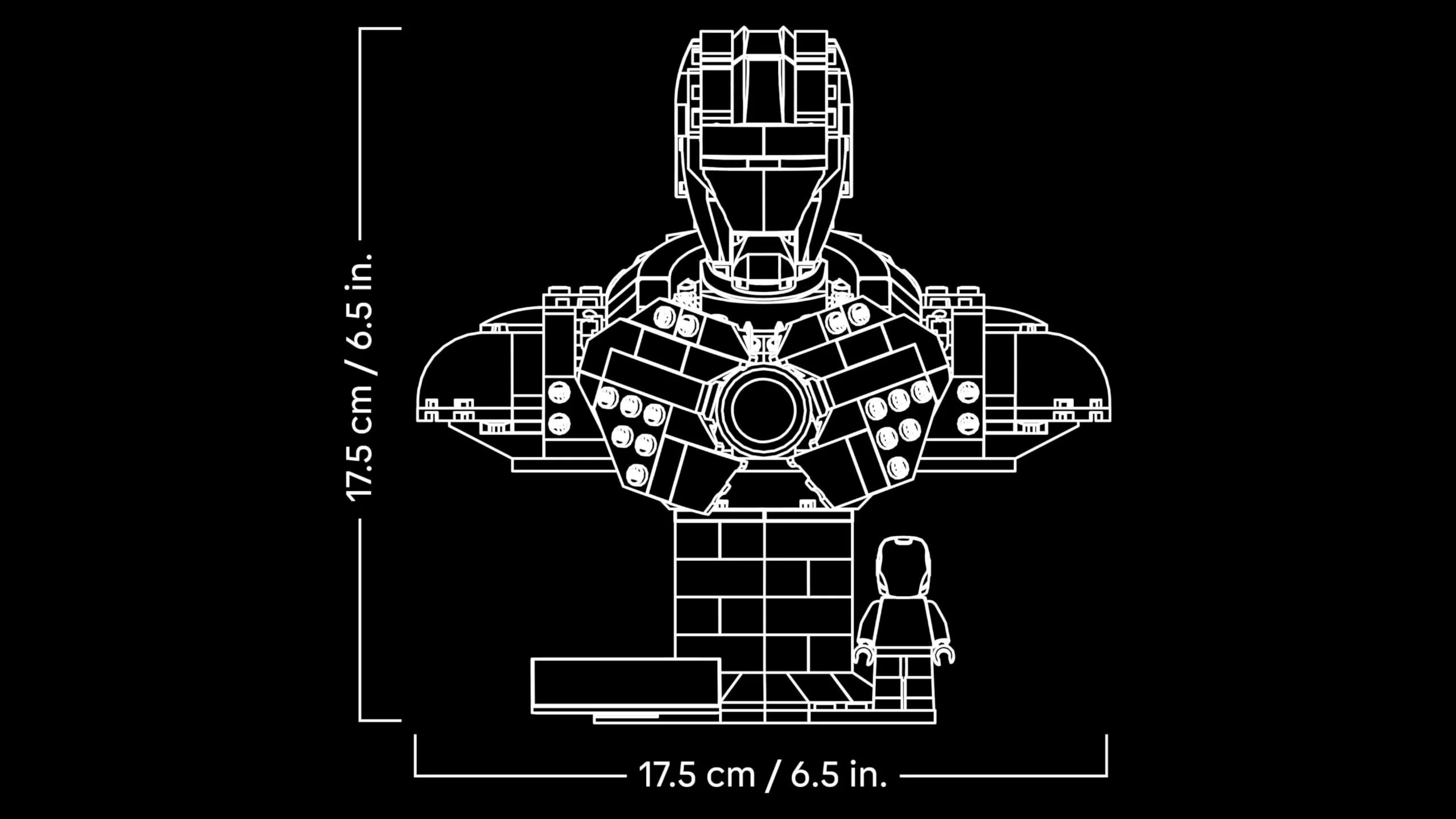 LEGO ǀ Marvel Iron Man MK4 Büste - Bauset für Erwachsene zum Ausstellen inkl. Tony Stark Minifigur, mit einziehbaren Kanonen und einem drehbaren Kopf - Sammlerstück & Geschenkidee für Fans - 76327 - Image 5