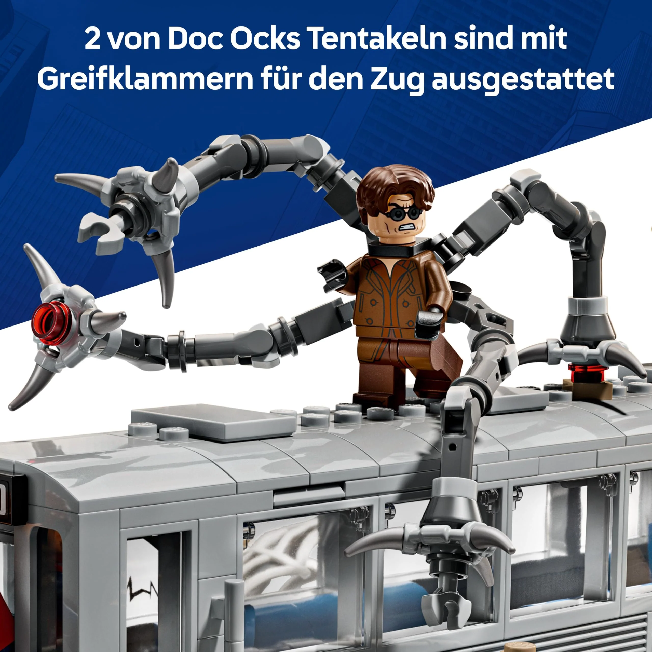 LEGO ǀ Marvel Spider-Man vs. Doc Ock: Showdown in der U-Bahn - Kreatives Spielzeug mit Superhelden Minifiguren - Spielzeug Zugmodell - Kinder Geschenk für Jungen und Mädchen ab 9 Jahren - 76321 - Image 7