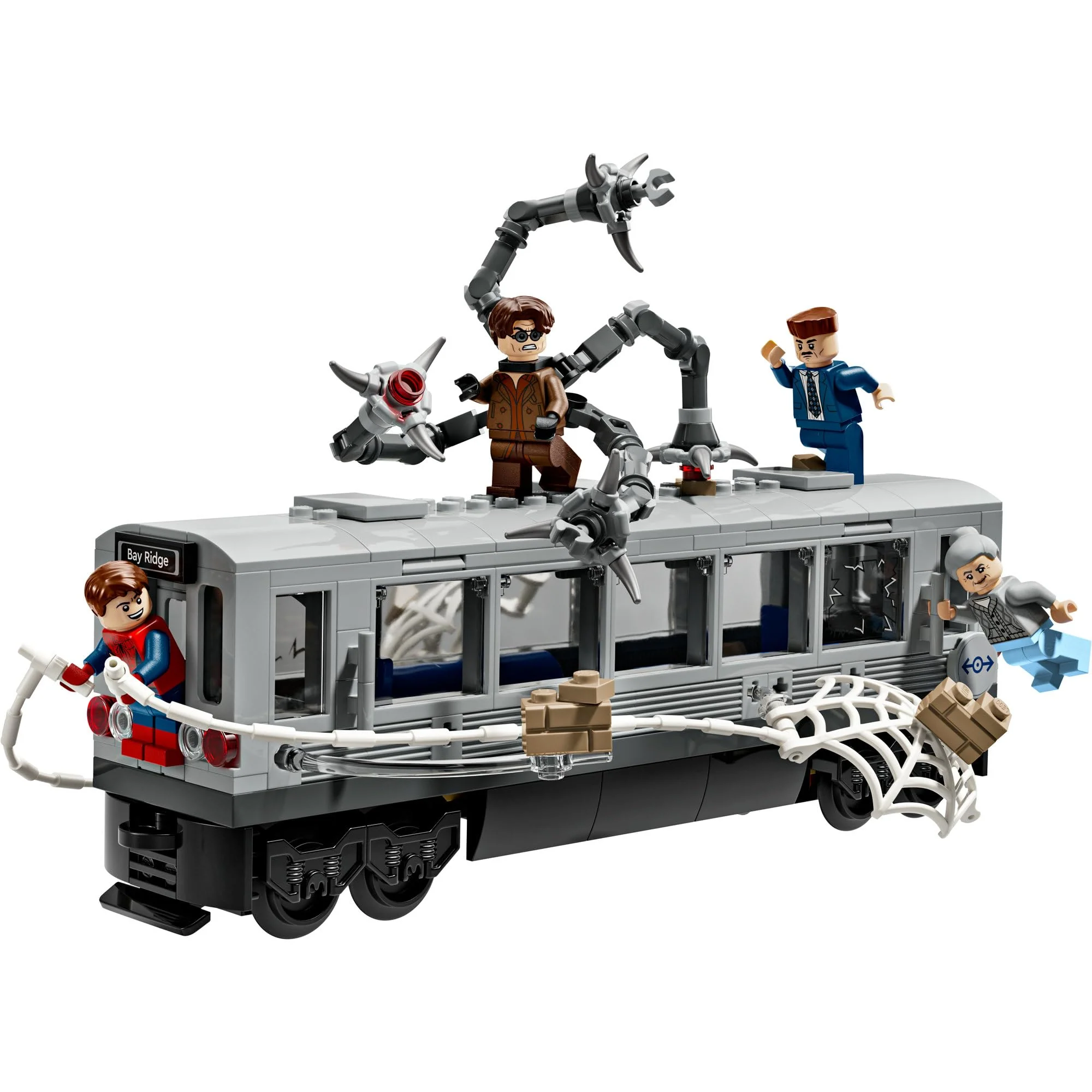 LEGO ǀ Marvel Spider-Man vs. Doc Ock: Showdown in der U-Bahn - Kreatives Spielzeug mit Superhelden Minifiguren - Spielzeug Zugmodell - Kinder Geschenk für Jungen und Mädchen ab 9 Jahren - 76321 - Image 8