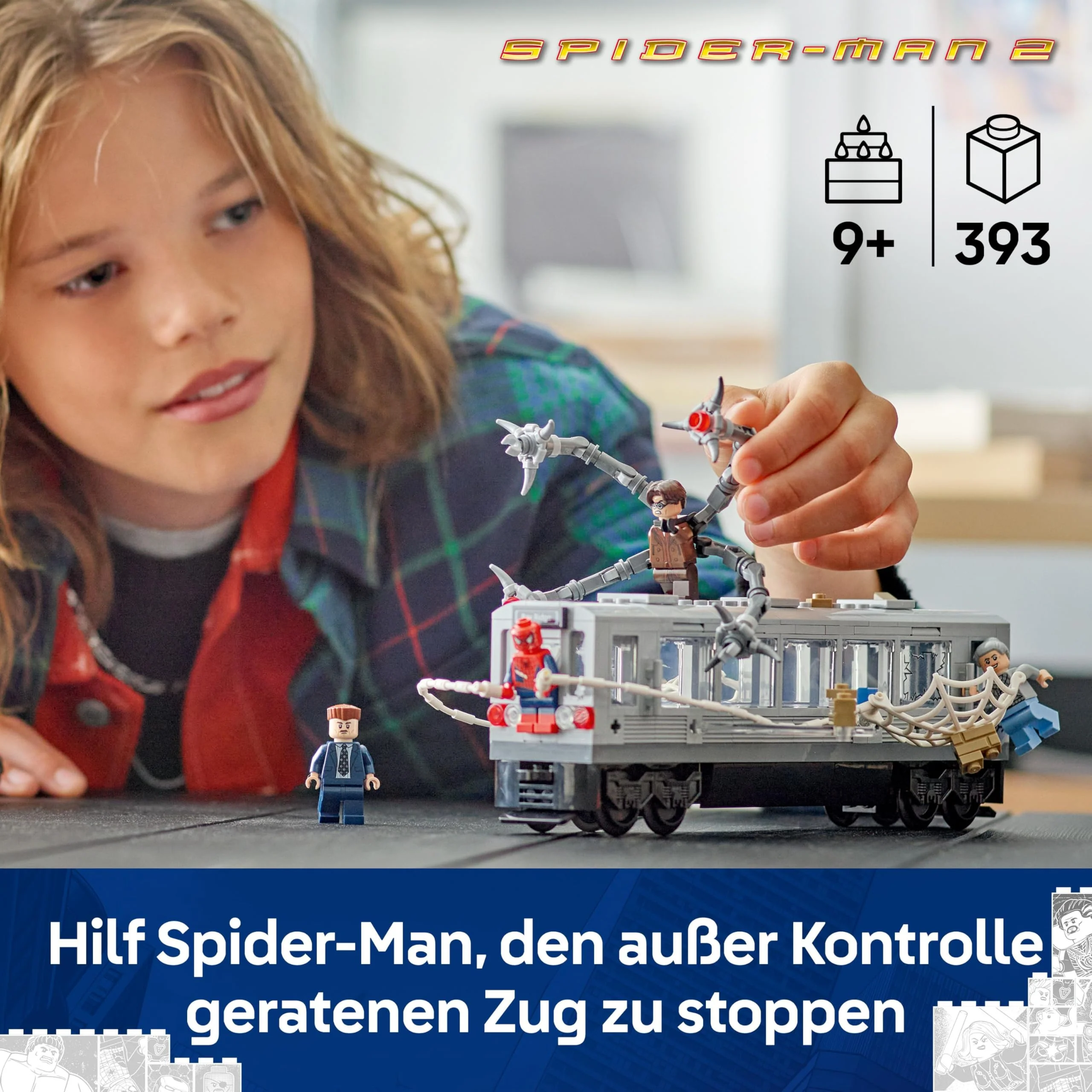 LEGO ǀ Marvel Spider-Man vs. Doc Ock: Showdown in der U-Bahn - Kreatives Spielzeug mit Superhelden Minifiguren - Spielzeug Zugmodell - Kinder Geschenk für Jungen und Mädchen ab 9 Jahren - 76321 - Image 9
