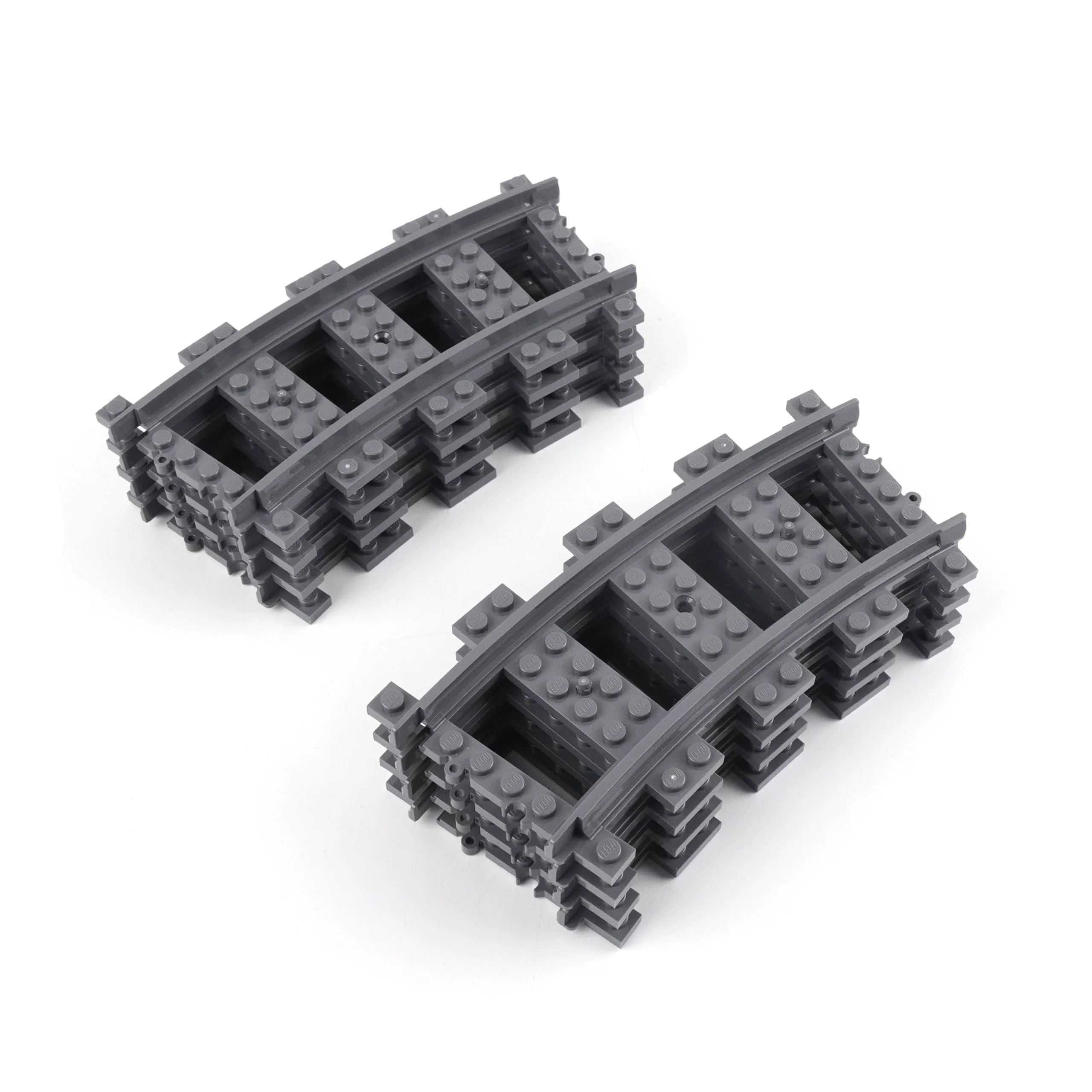 Lego® City Schienen Kurven (8 Stück) – Erweiterungsset für Lego® City Eisenbahn – Original Lego® Zubehör für Lego® Züge & Lego® Modelleisenbahn Aufbau