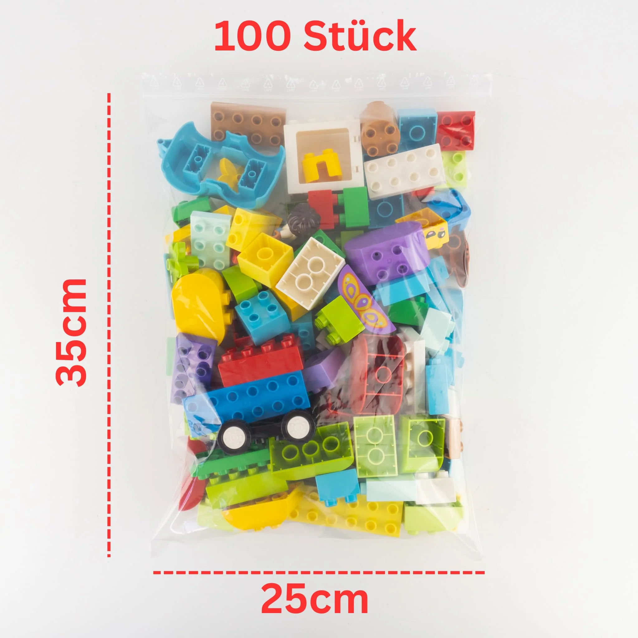 Lego® DUPLO® Steine bunt gemischt - 100 Stück - Basic Steine - Image 7