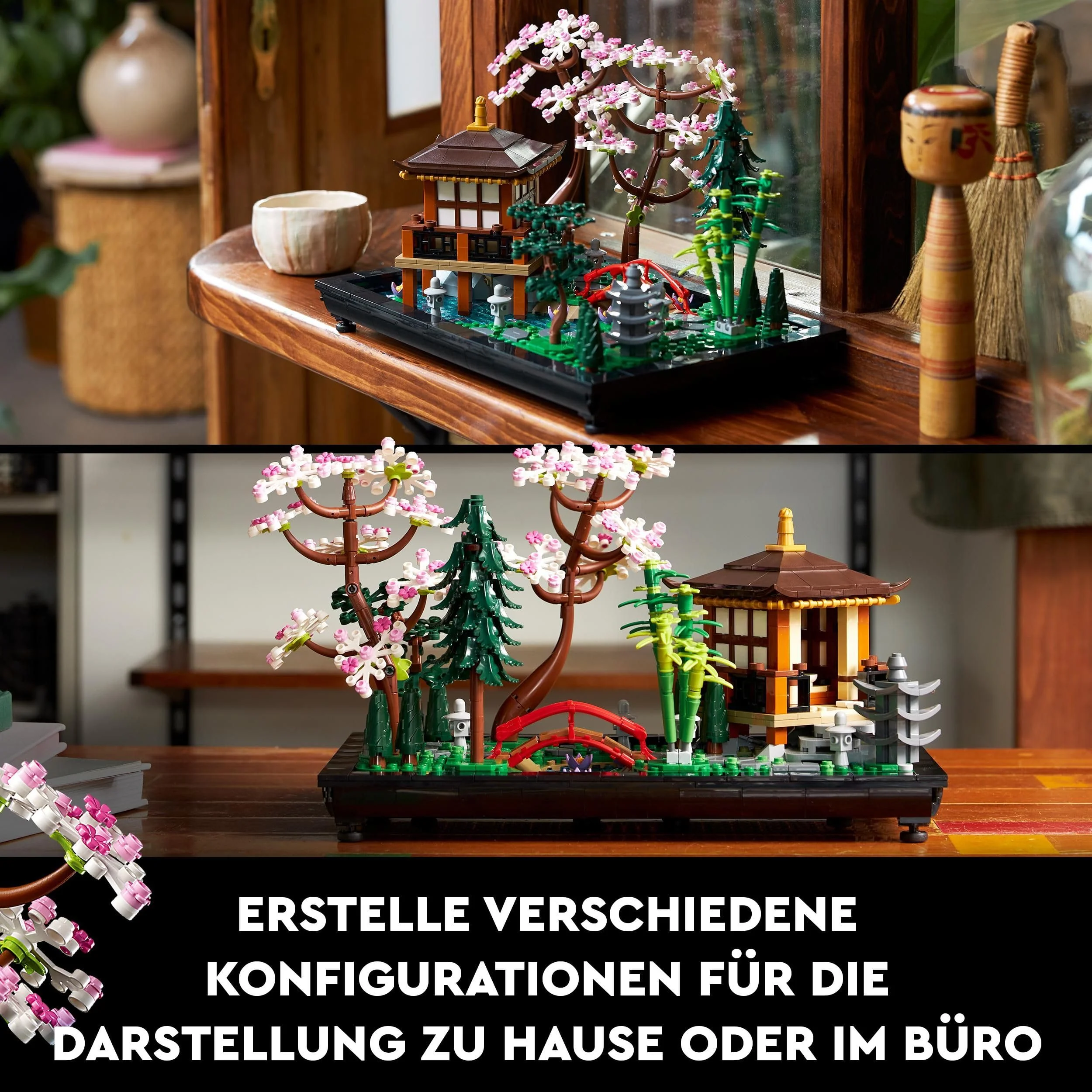 LEGO 10315 Icons Garten der Stille, botanical Zen-Garten-Set für Erwachsene mit Lotusblumen, anpassbare Schreibtisch-Dekoration, inspiriert von Japan, achtsames Geschenk für Frauen und Männer - Image 6